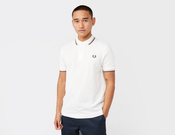 White Fred Perry Twin Tipped Polo Shirt | size?