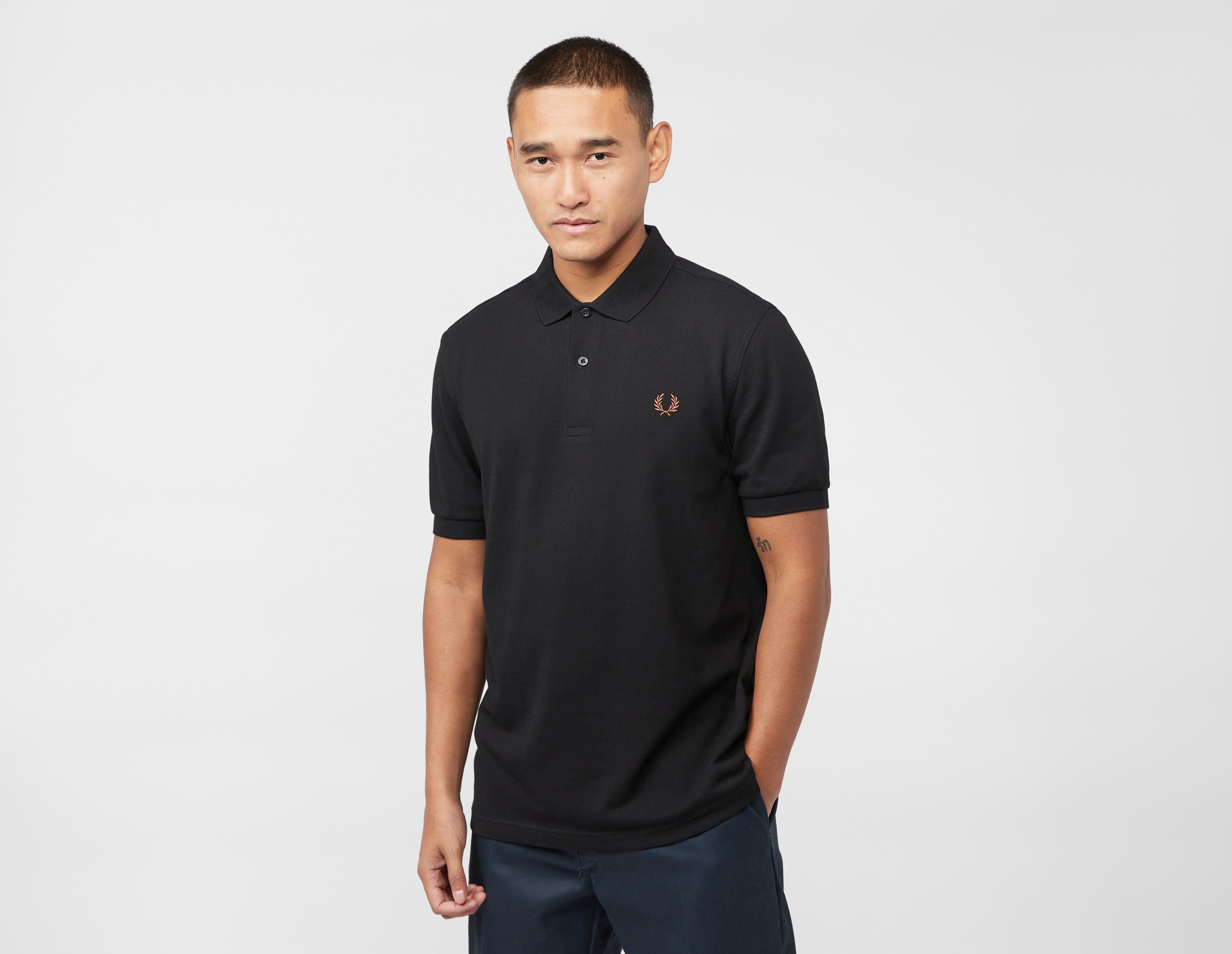 Black Fred Perry Twin Tipped Polo Shirt | size?