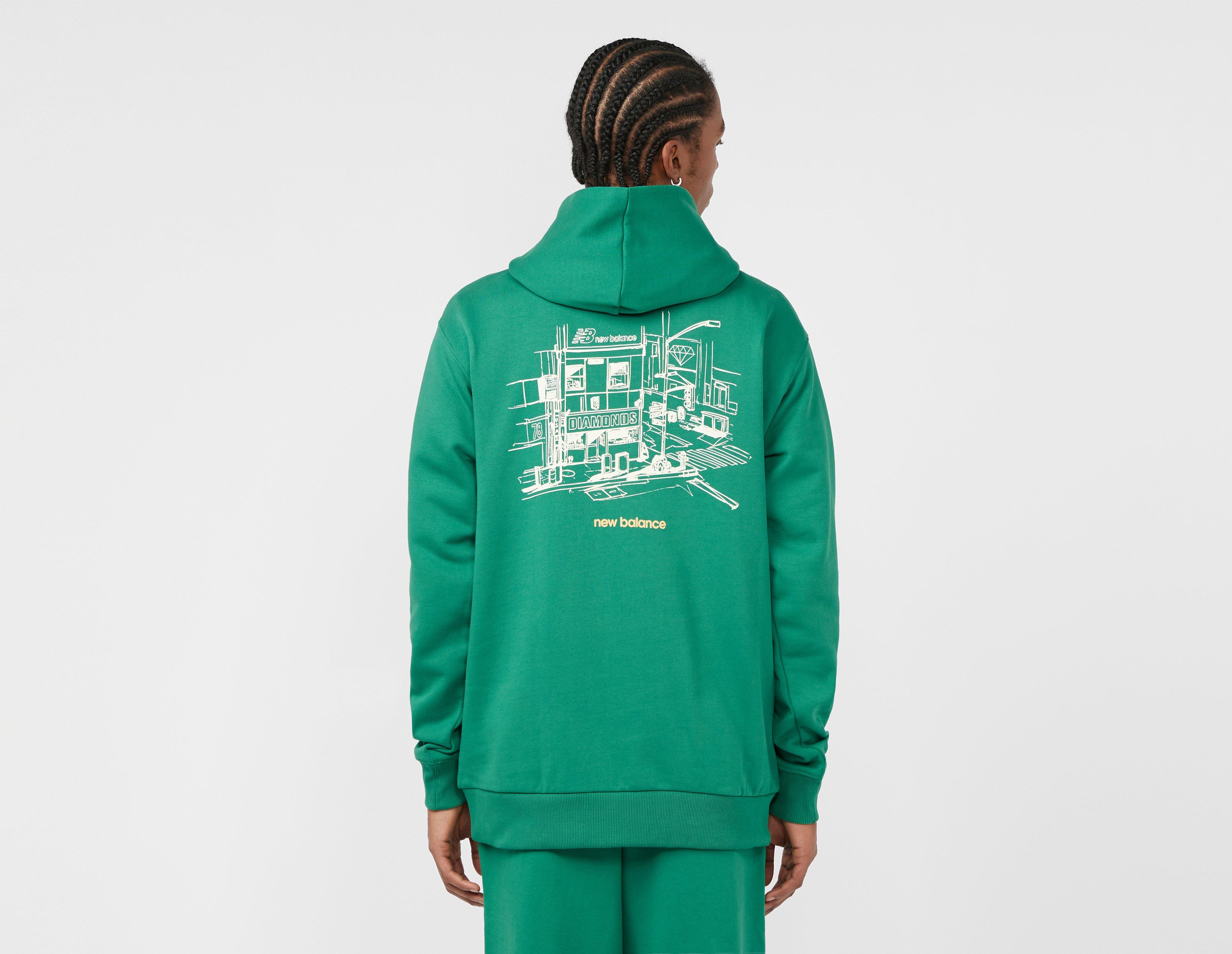 New balance green hoodie deals