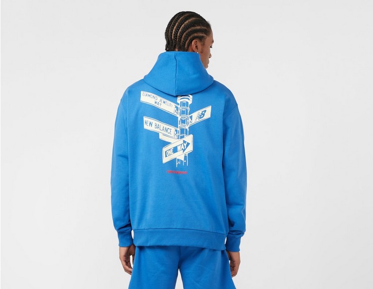 Blue New Balance Diamond District Street Sign Hoodie - ?exclusive | size?