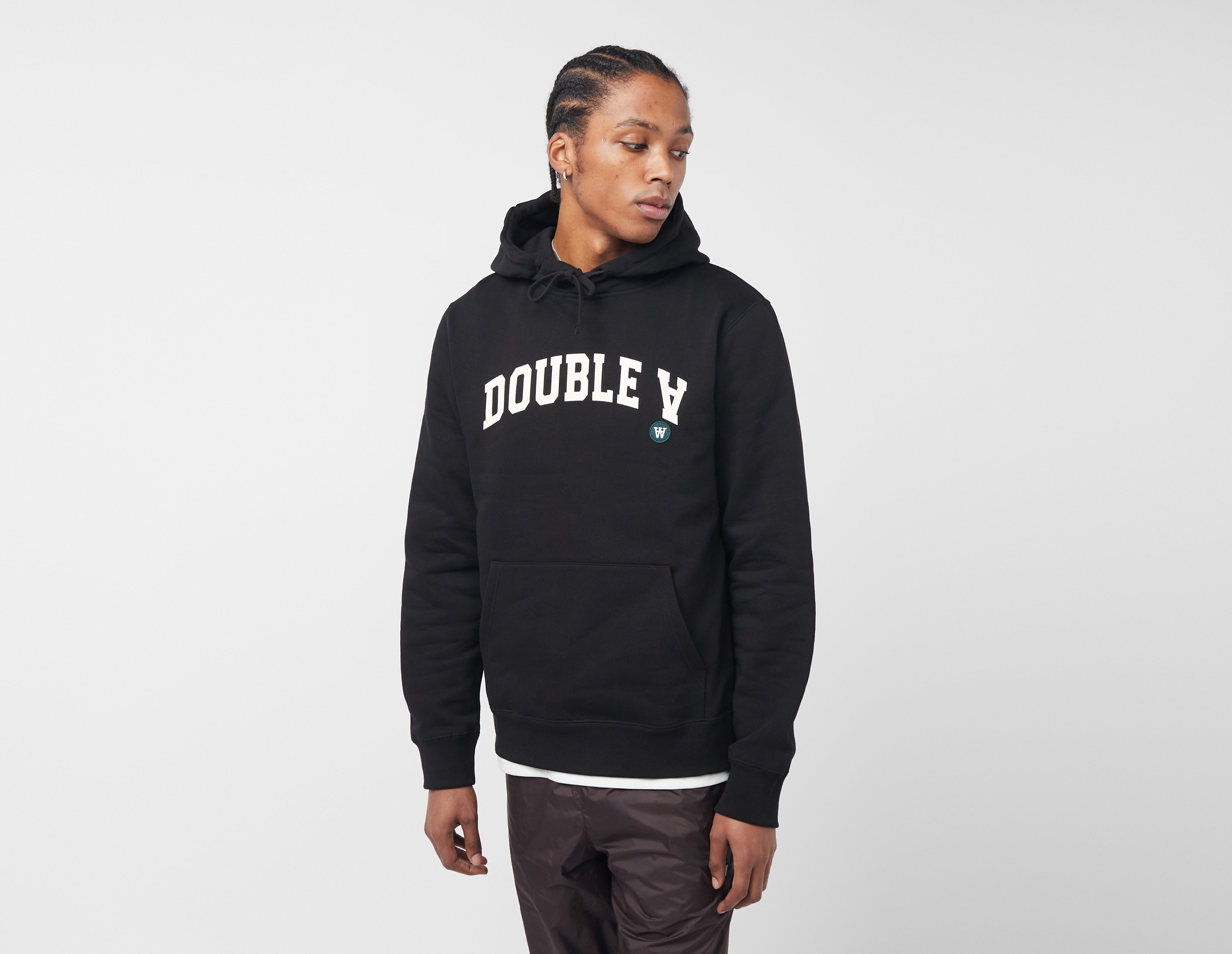 double a by wood wood ace ivy hoodie, black