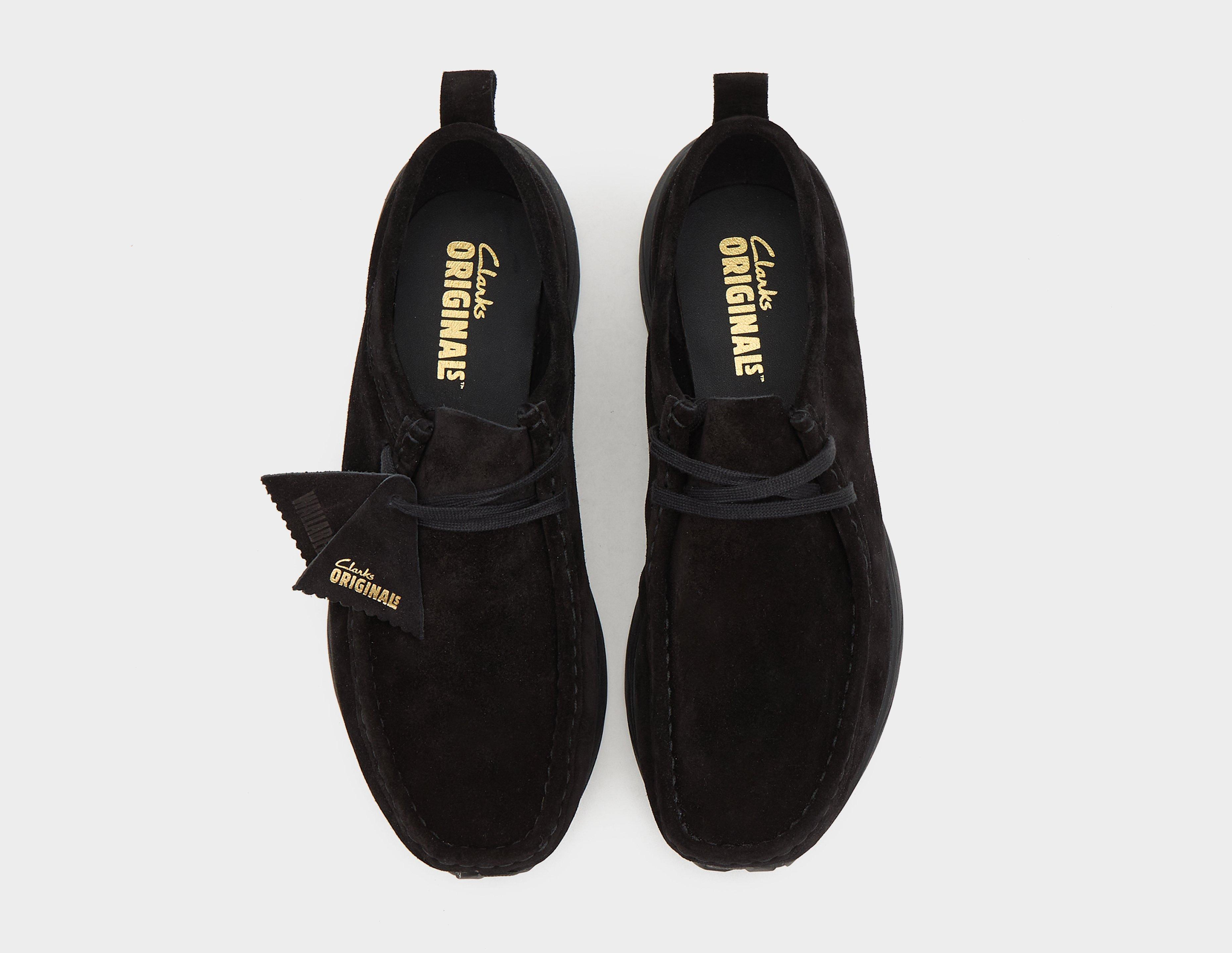 Clarks wallabee low black best sale