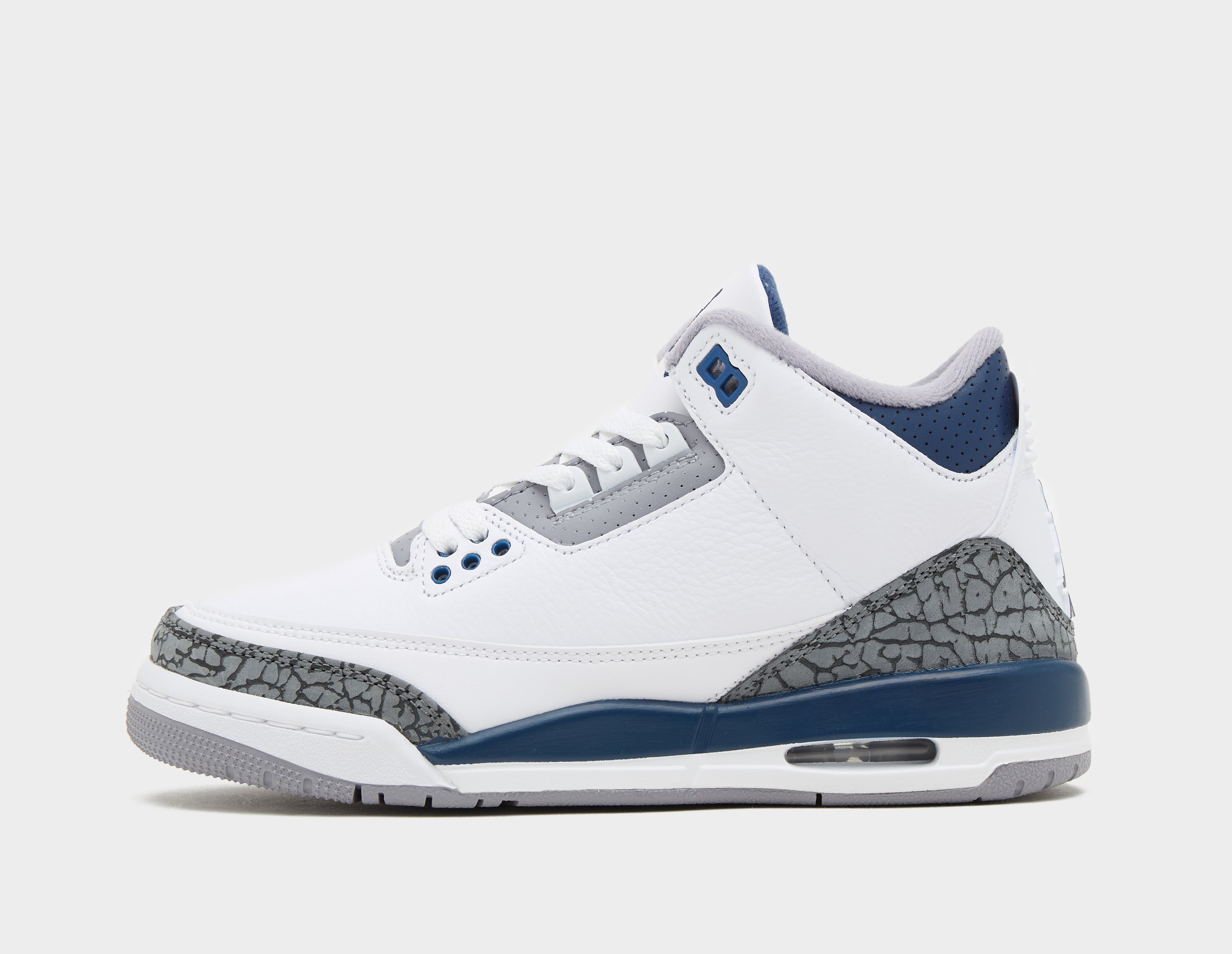 White Jordan Air 3 Retro Junior size