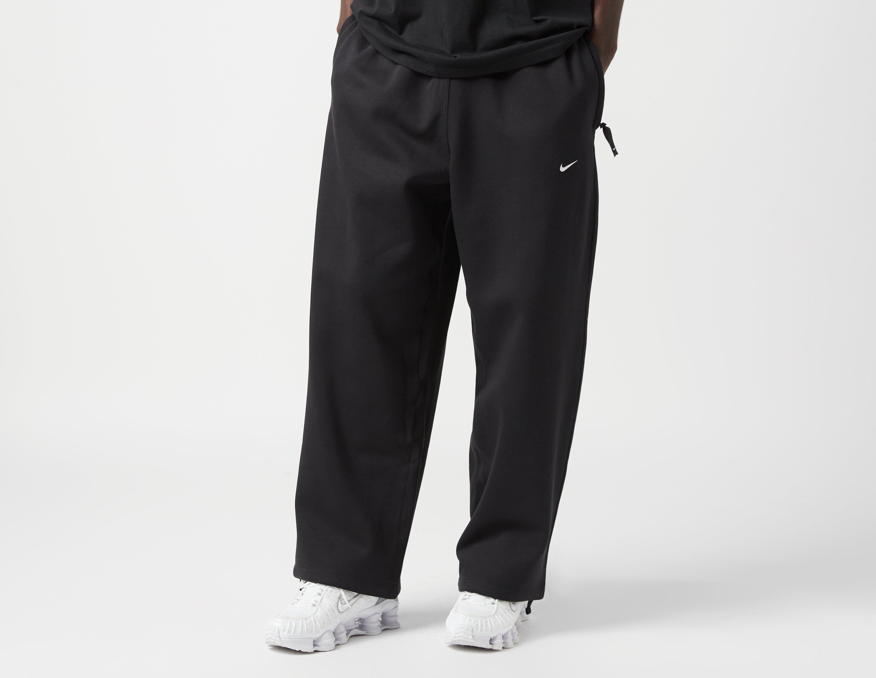 Black Nike NRG Solo Swoosh Open Hem Fleece Sweatpants size