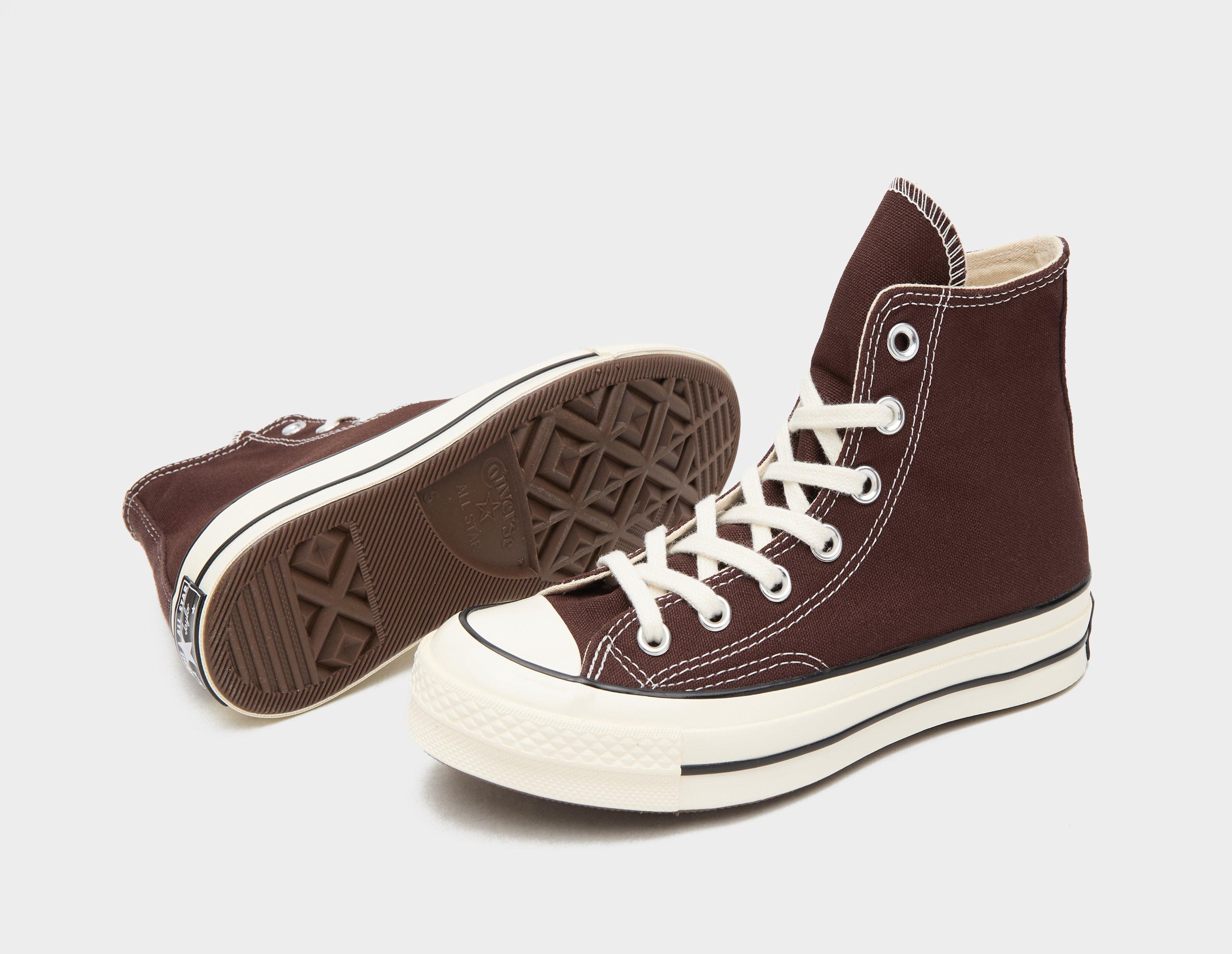 Brown converse best sale high tops