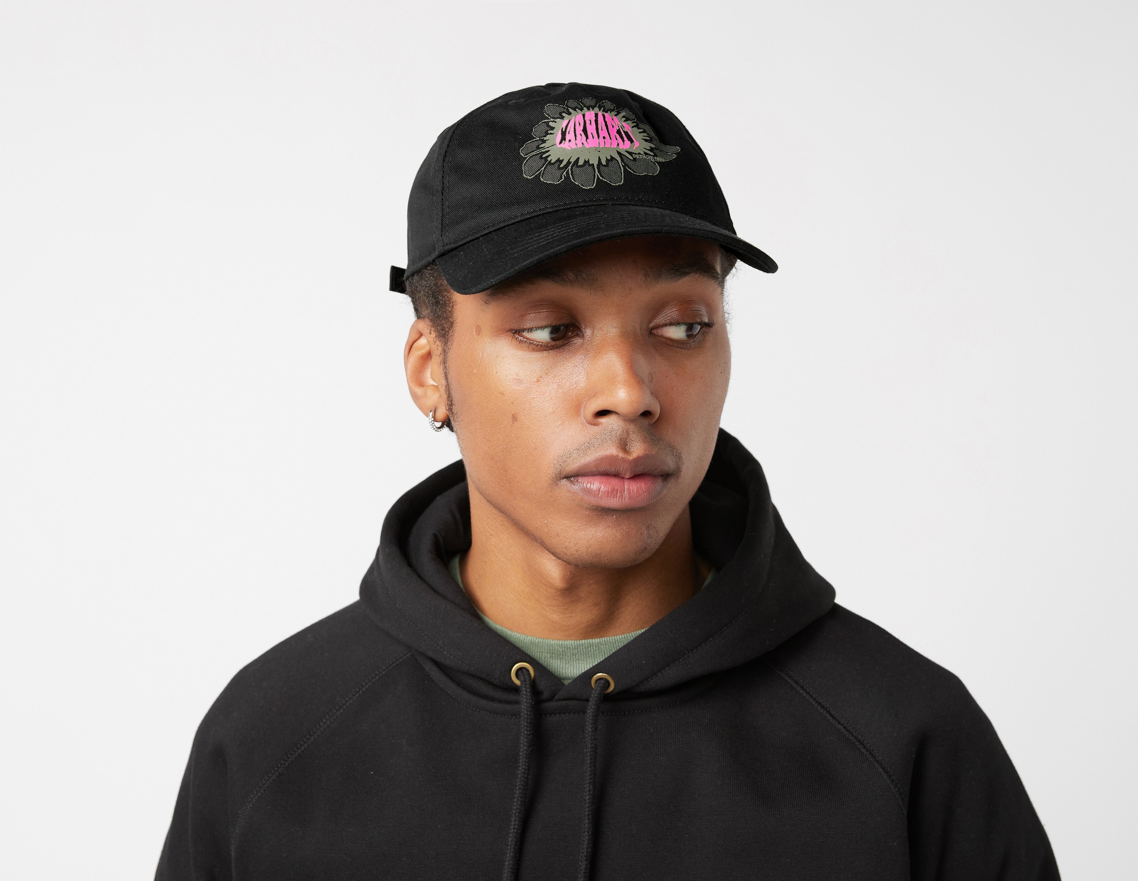 Black Carhartt WIP Pixel Flower Cap | size?