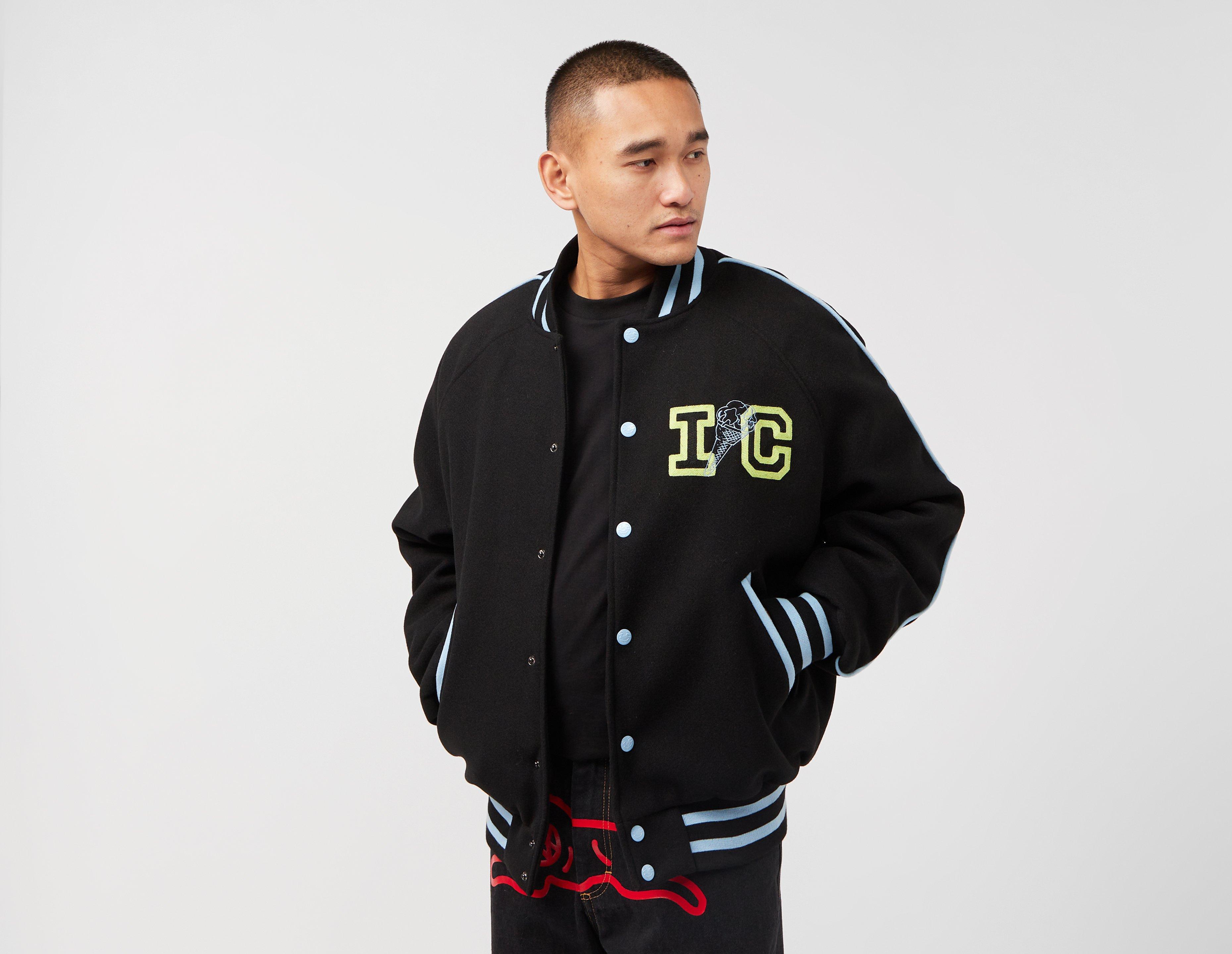 Black ICECREAM Team Skate Varsity Jacket | size?