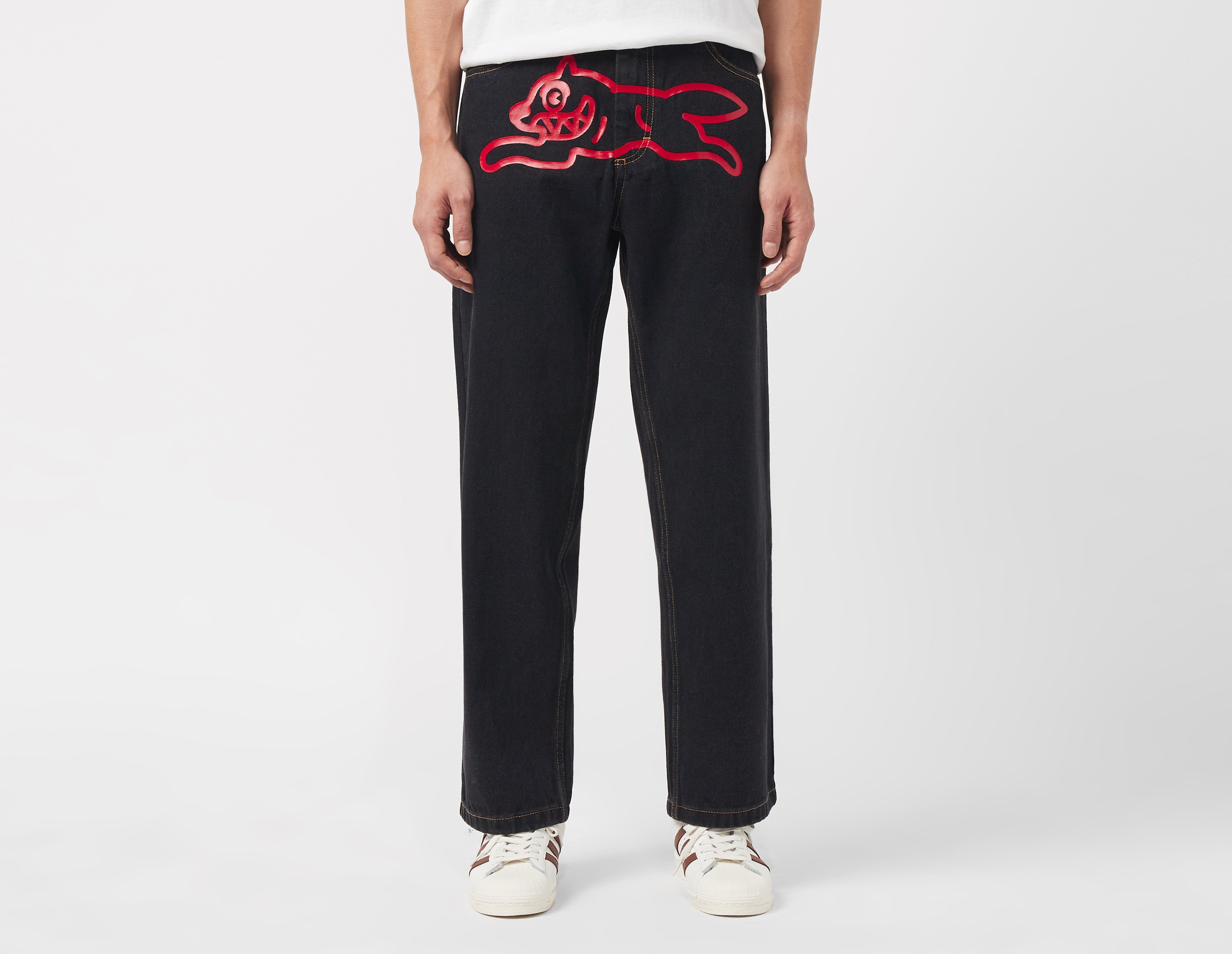 Black ICECREAM Running Dog Jeans size?