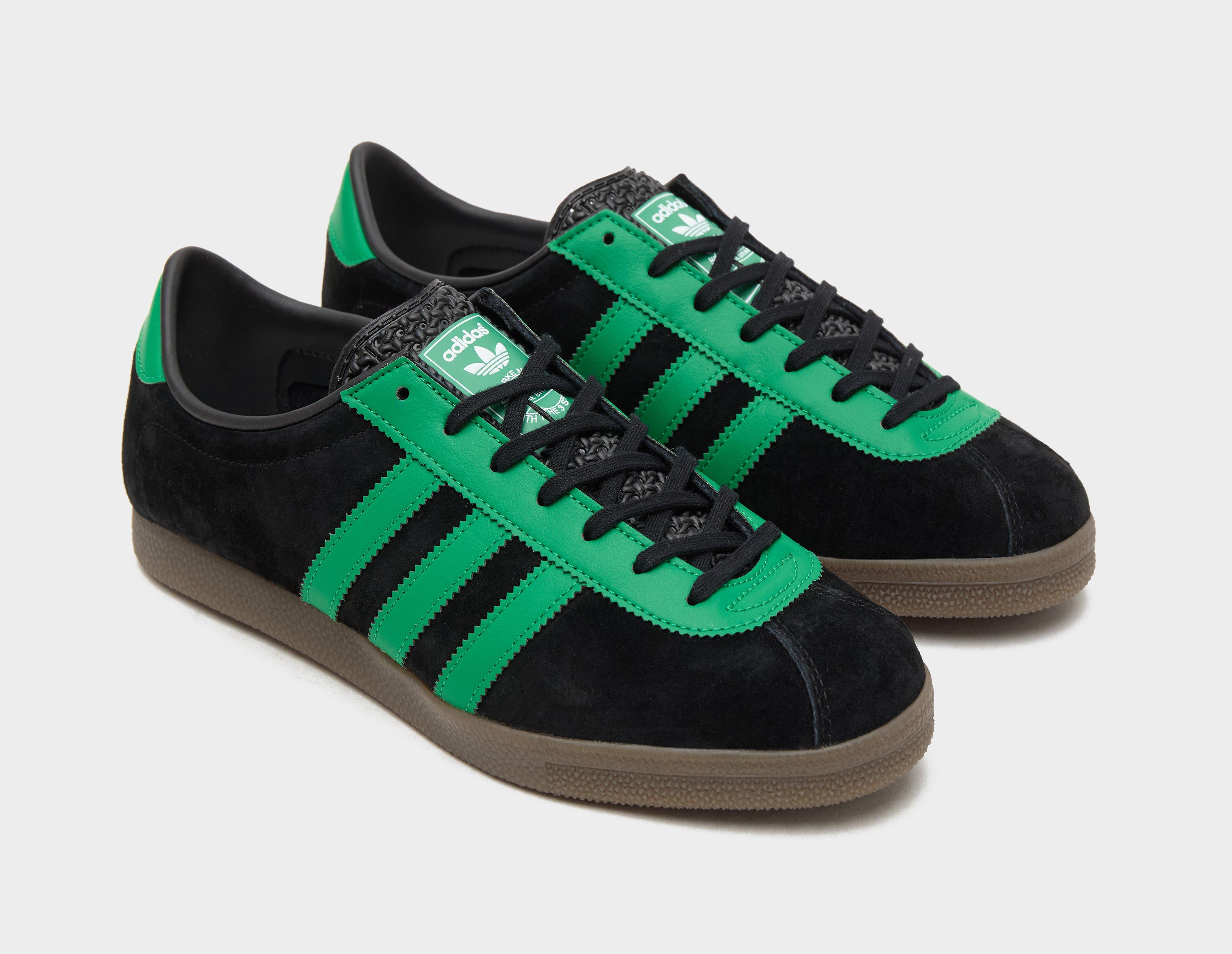 Green and hot sale black adidas trainers