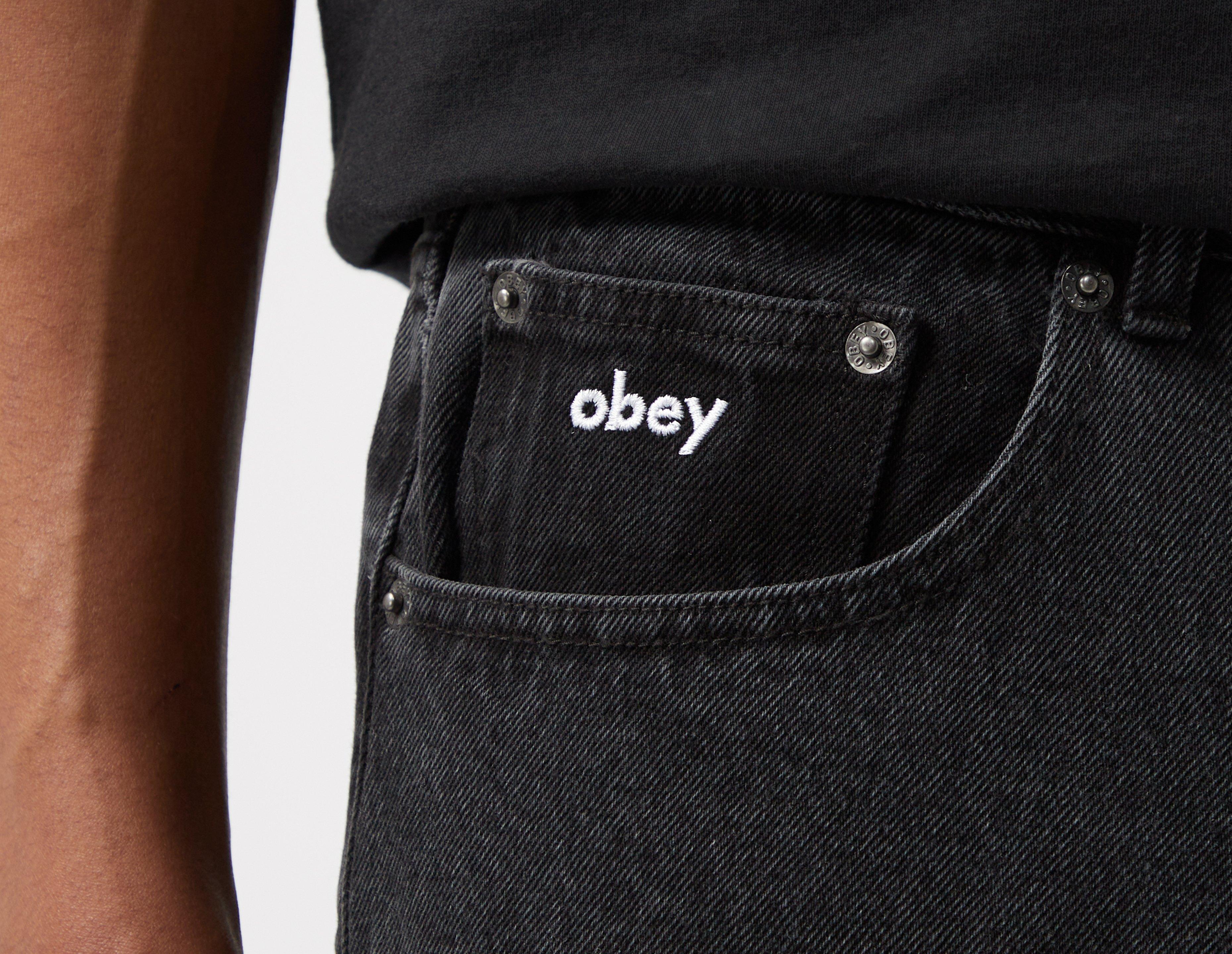Black Obey Bigwig Baggy Jeans size?