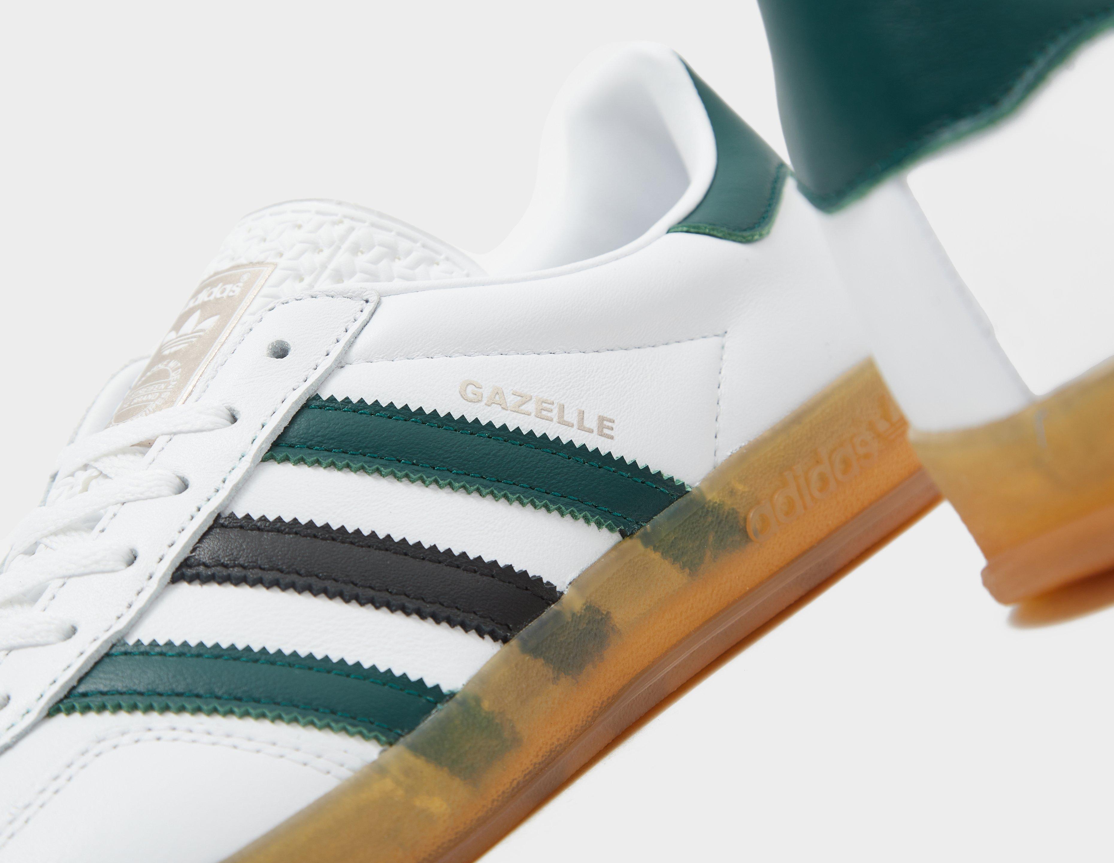 Adidas gazelle vintage on sale white green gum