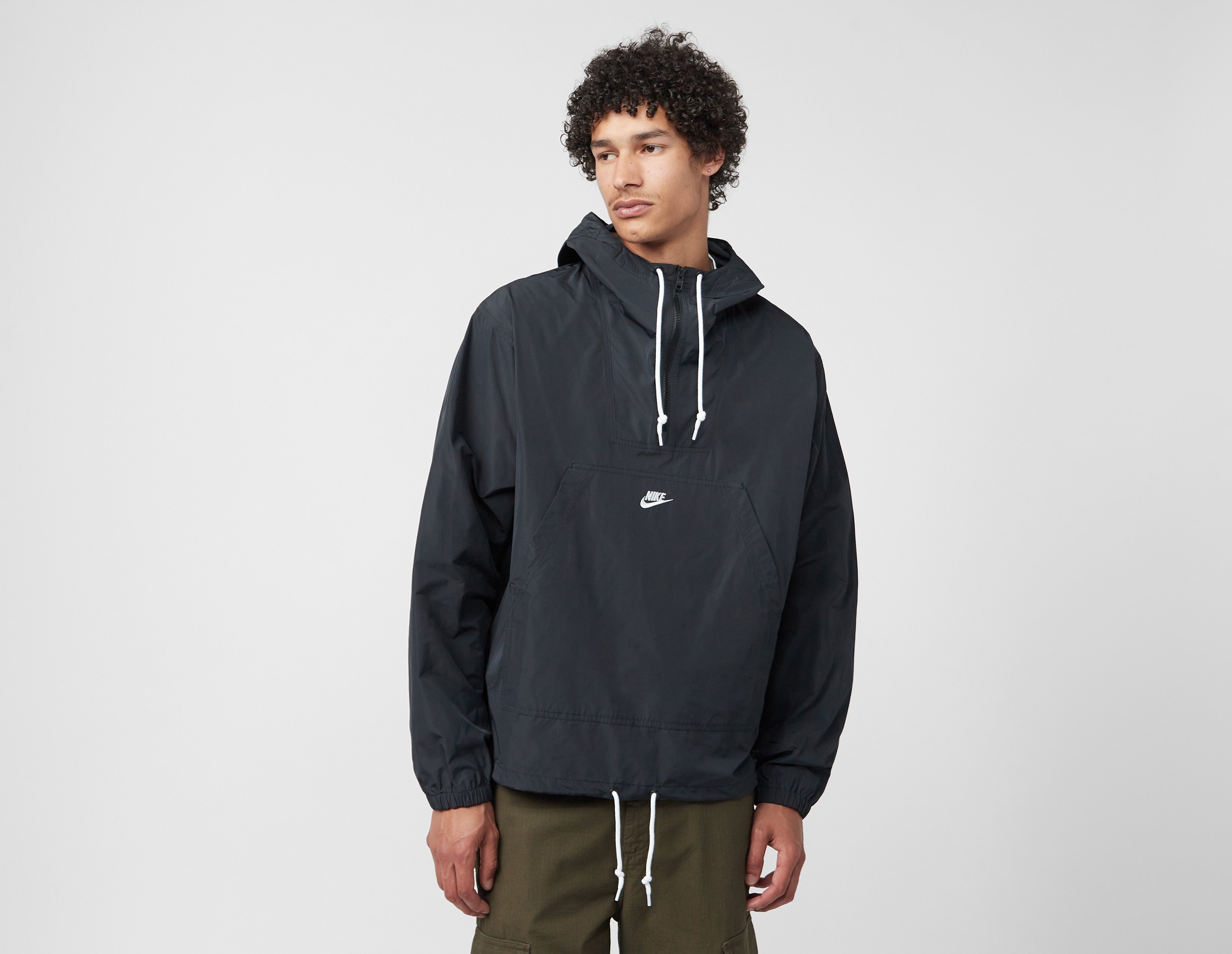 Nike anorak jacket black best sale