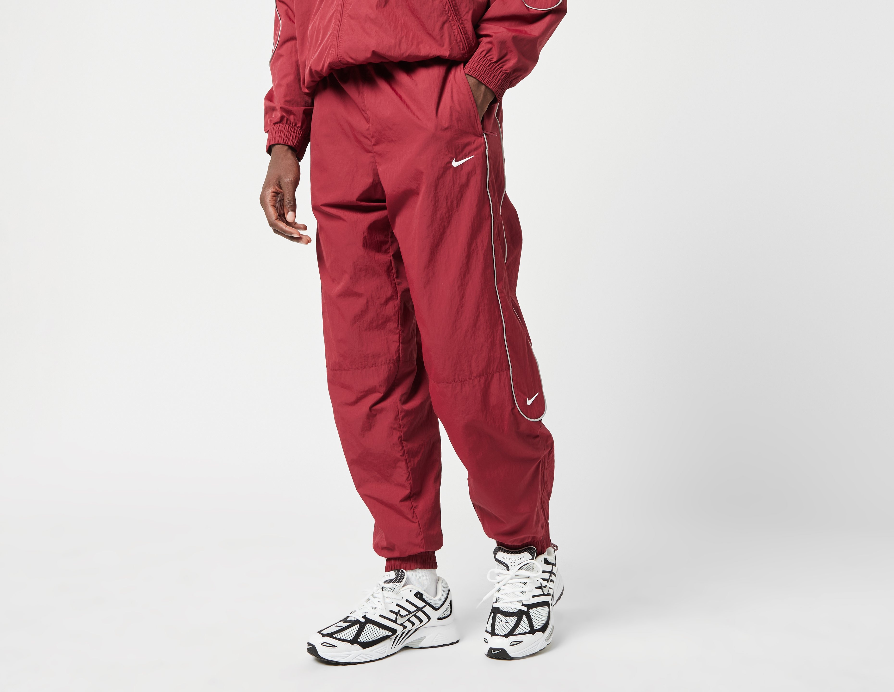 Red nike sweats mens sale