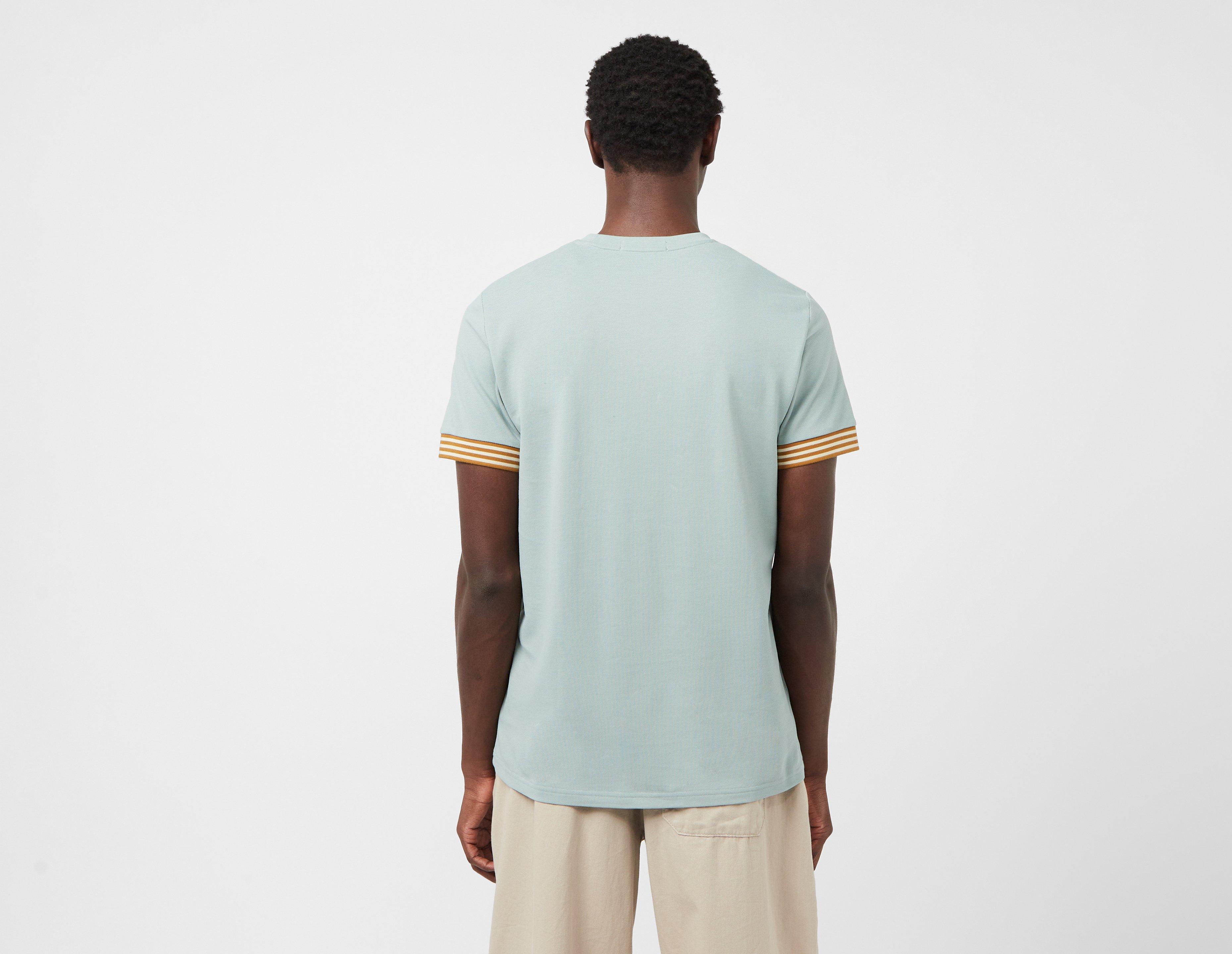 Fred Perry Striped Cuff T-Shirt Bleu- Size? France
