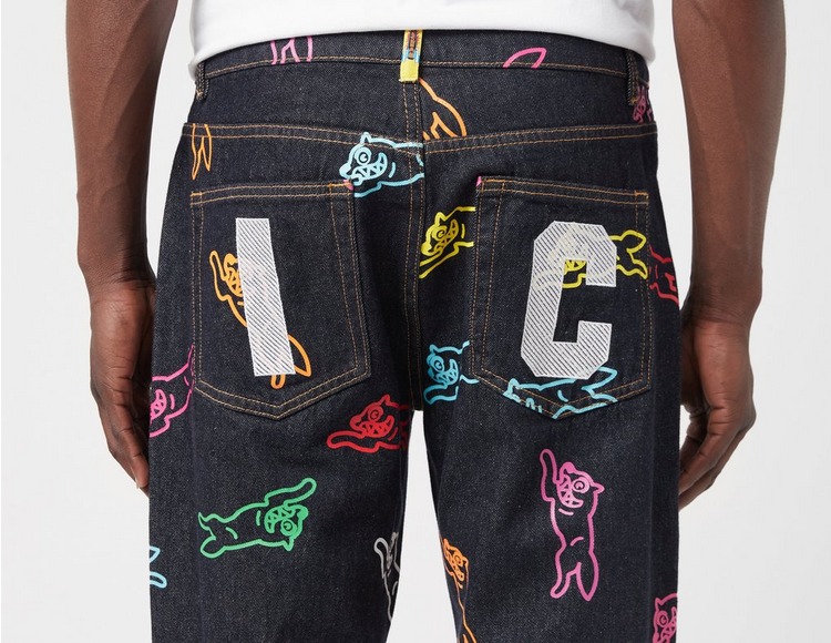 ICECREAM All Over Print Running Dog Jeans