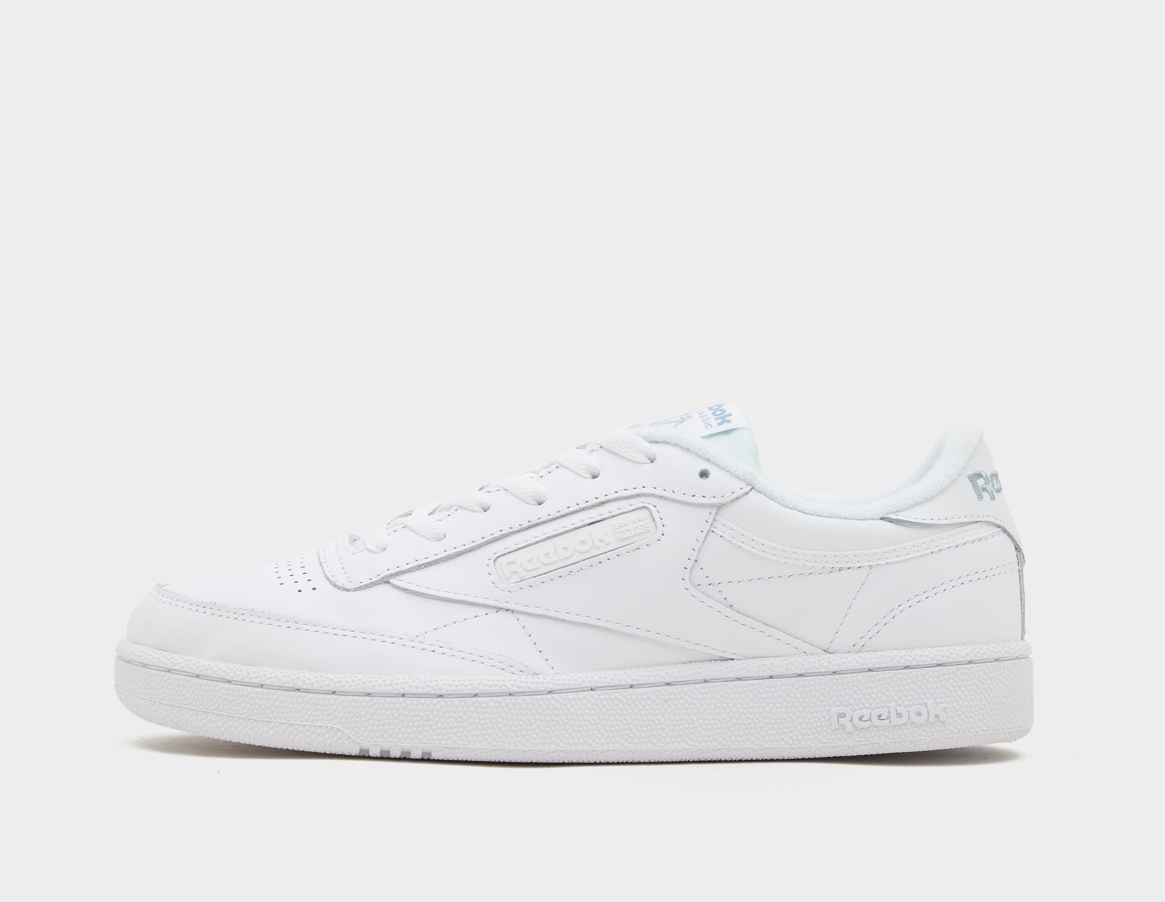 White Reebok Club C size
