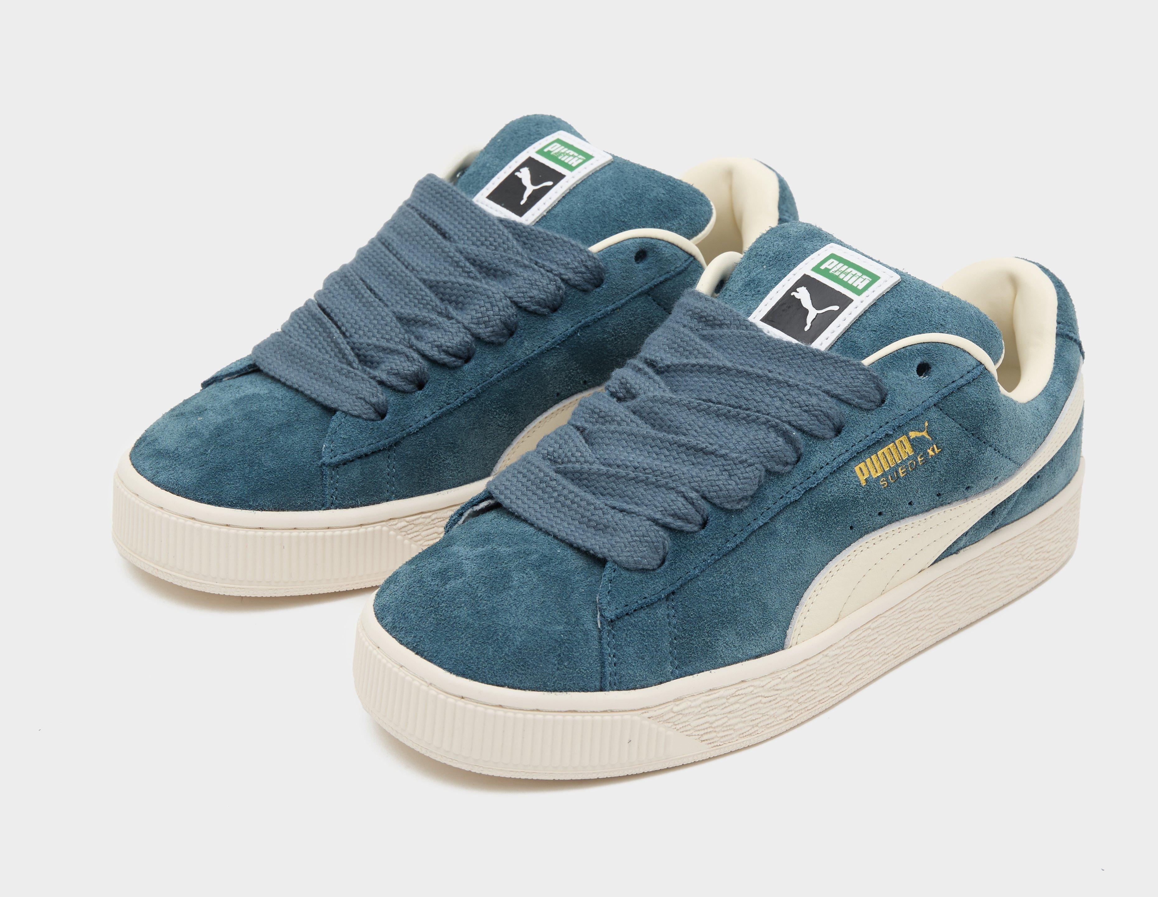 Puma suede eco grey teal blue hotsell