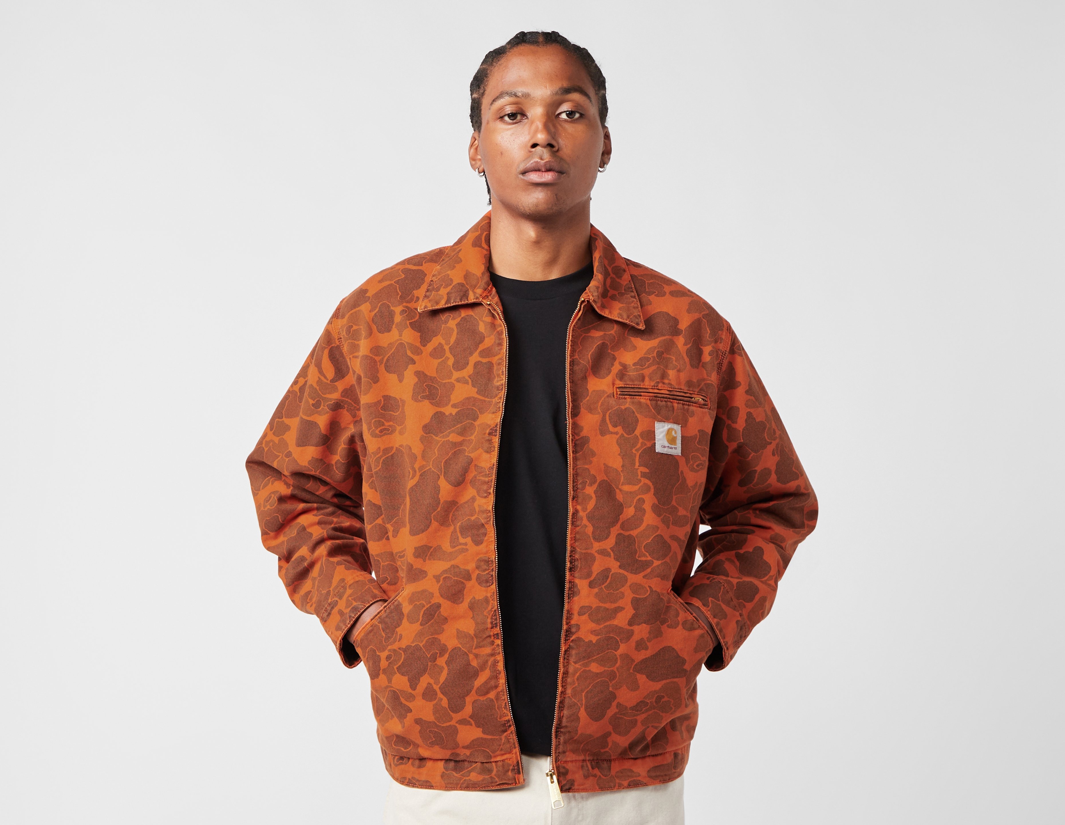 Orange Carhartt WIP Duck Camo Detroit Jacket size Ireland