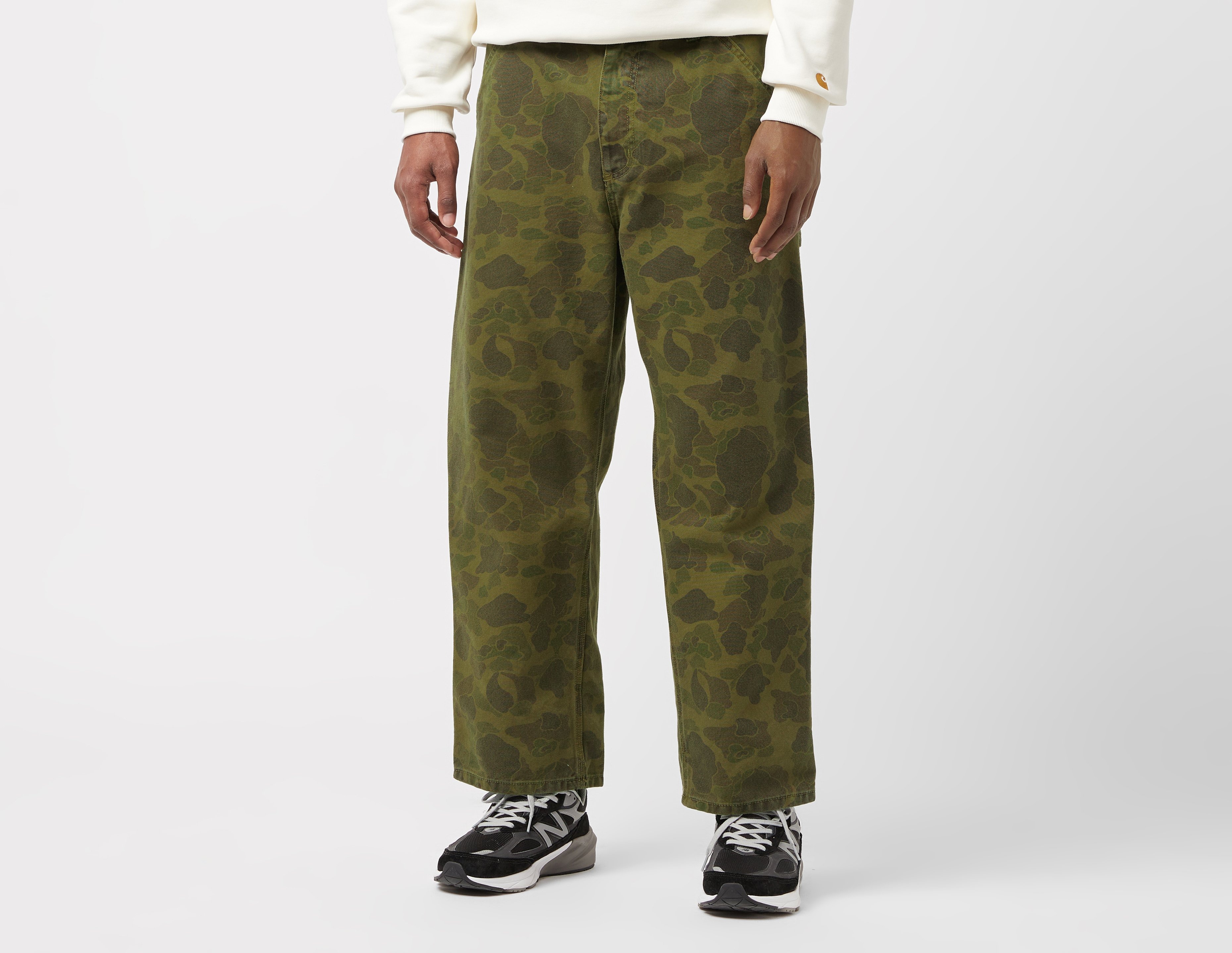 Green Carhartt WIP Duck Camo Single Knee Pants size Ireland