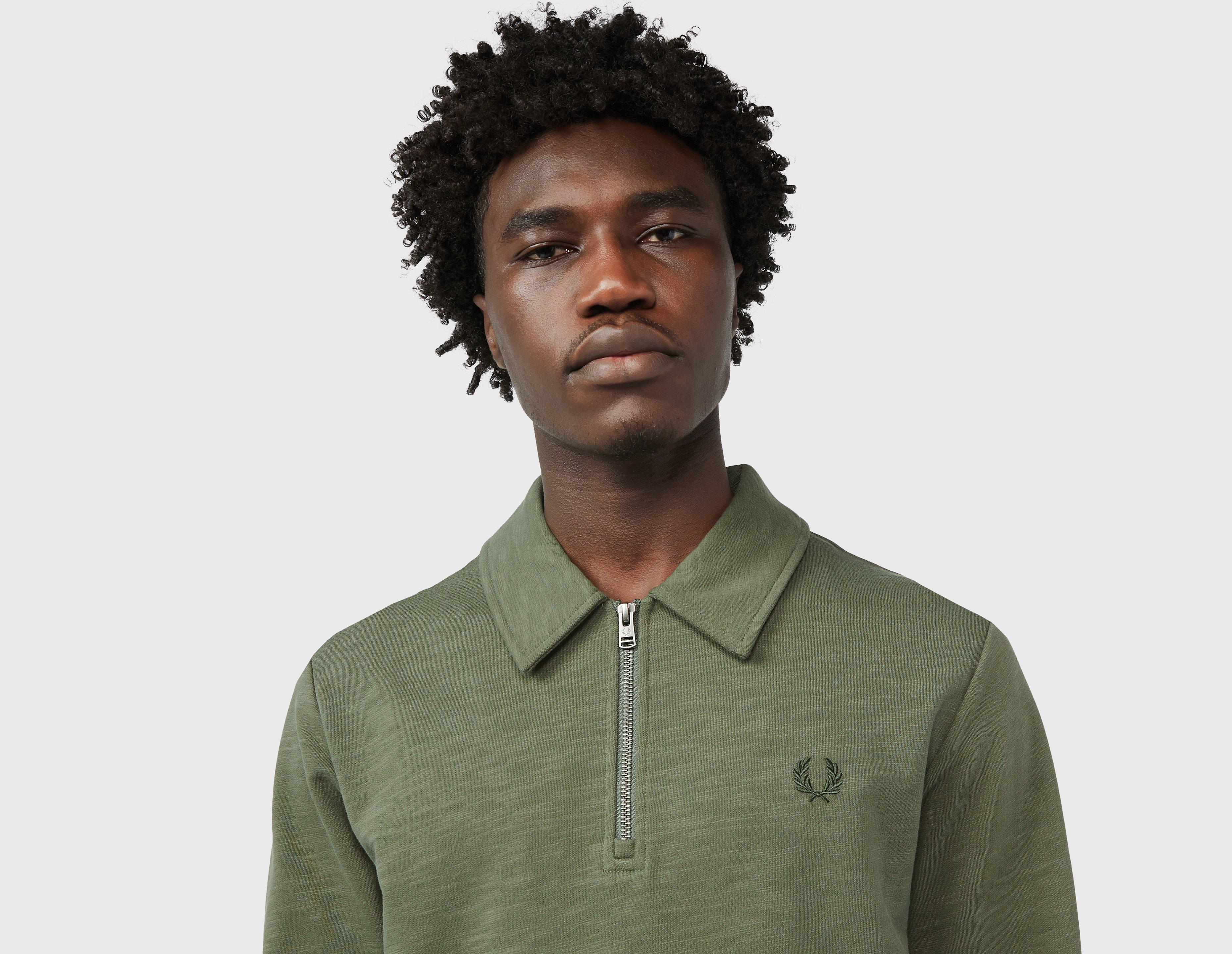 Fred Perry Zip Neck Collared Sweatshirt