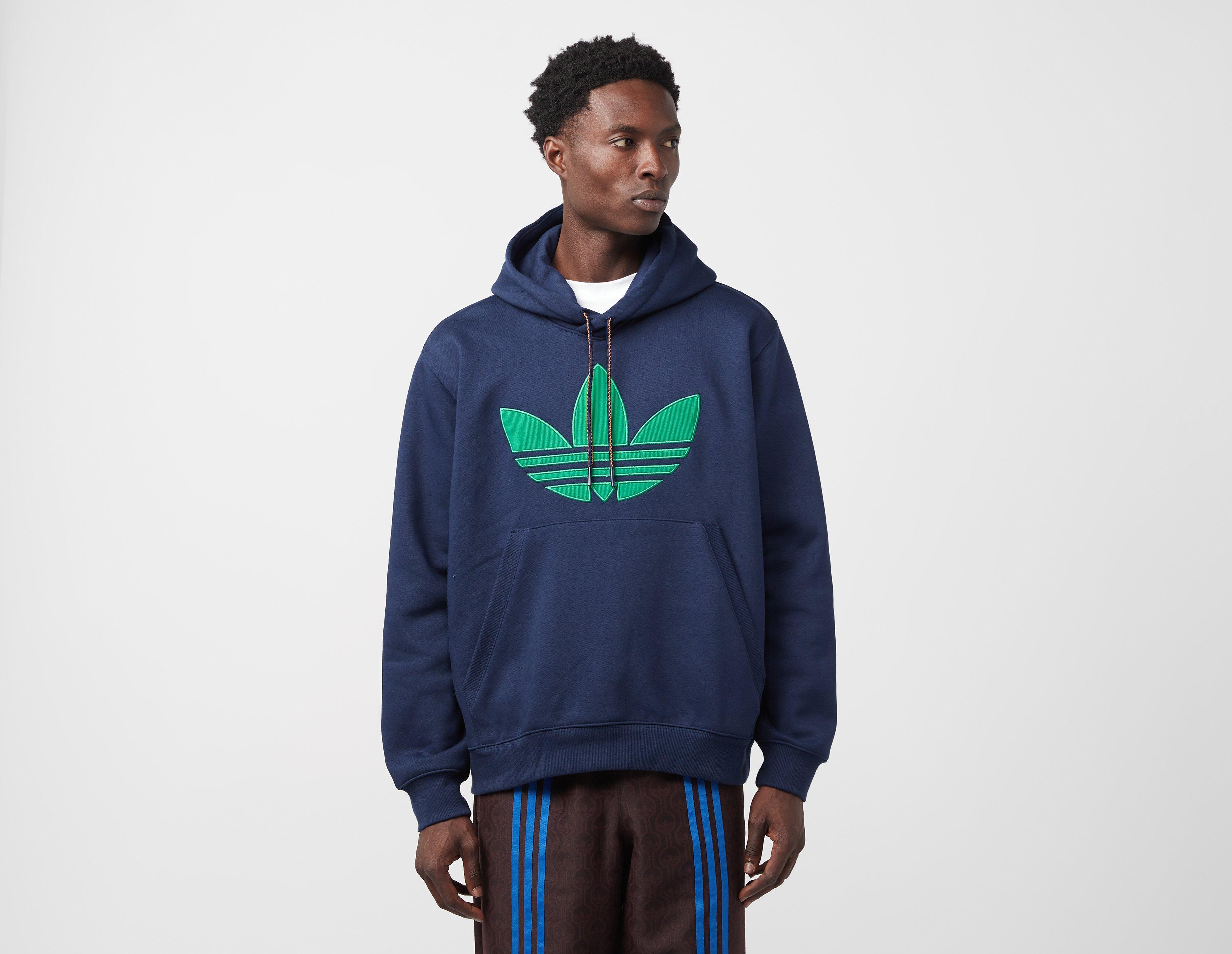 Blue adidas Originals 70s Trefoil Hoodie size