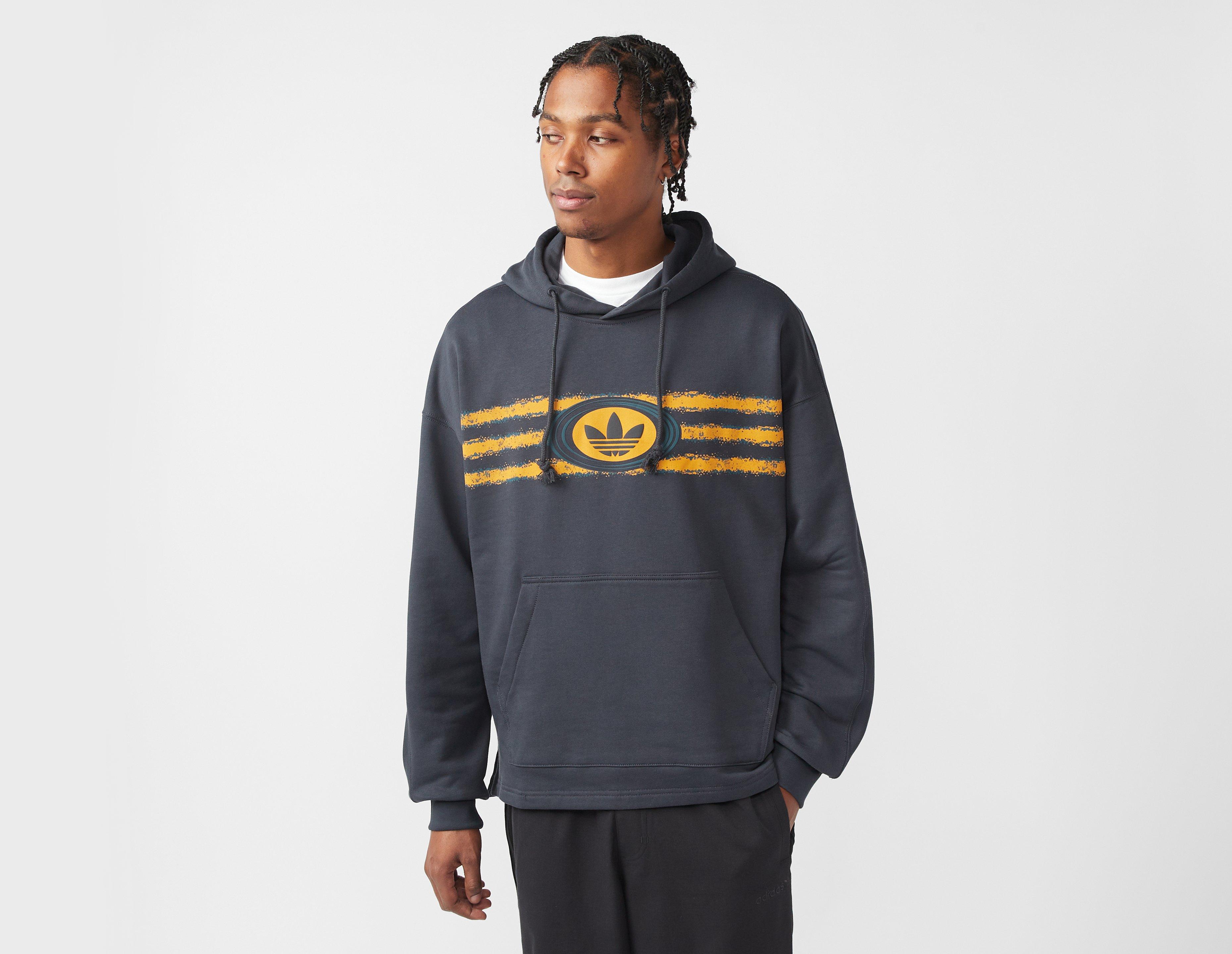Adidas grey and yellow hoodie clearance
