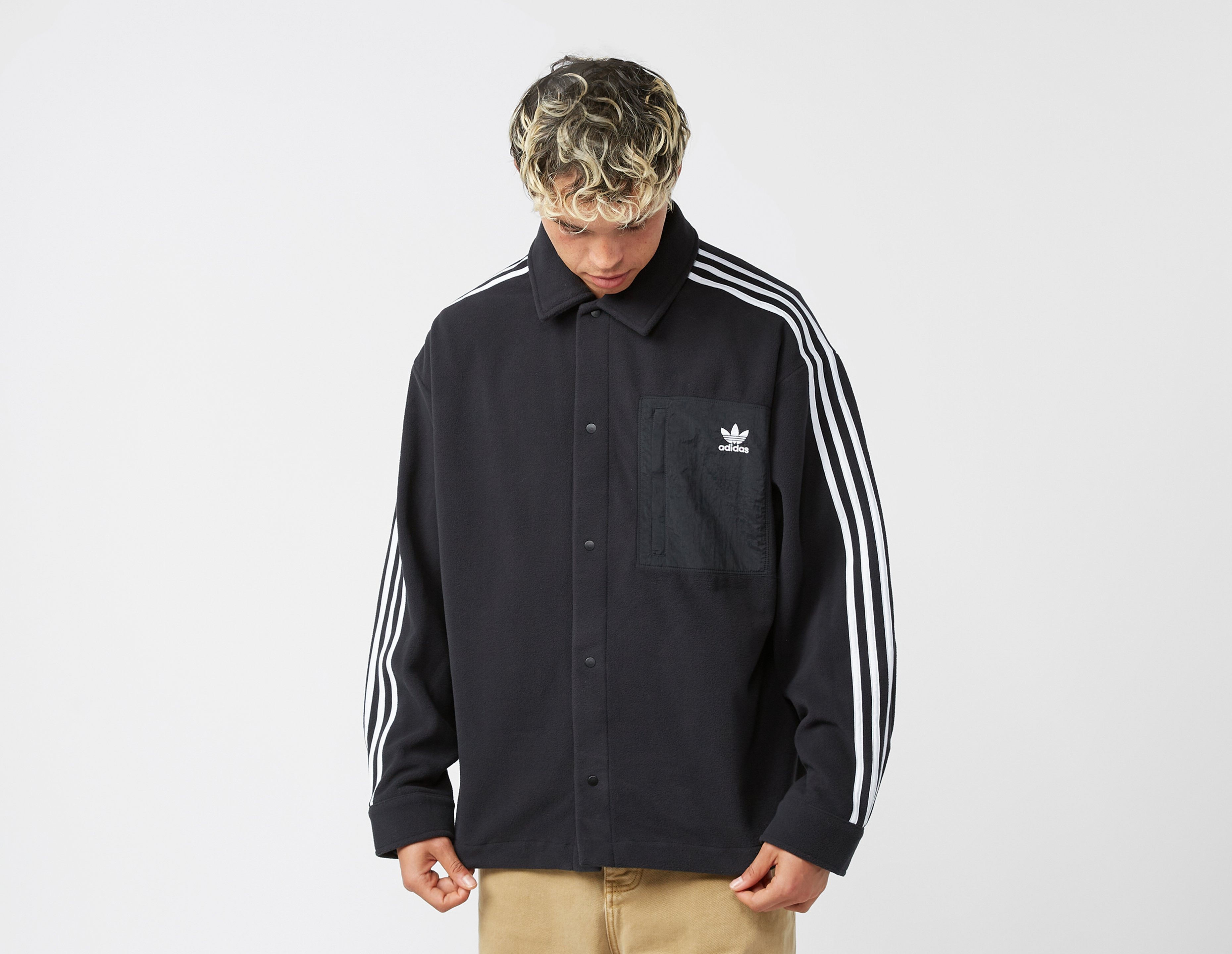 【Adidasコリア】 Adicolor Polar Fleece Shirt adidas Originals Men's 3-Stripes adicolor Polar Fleece Shirt