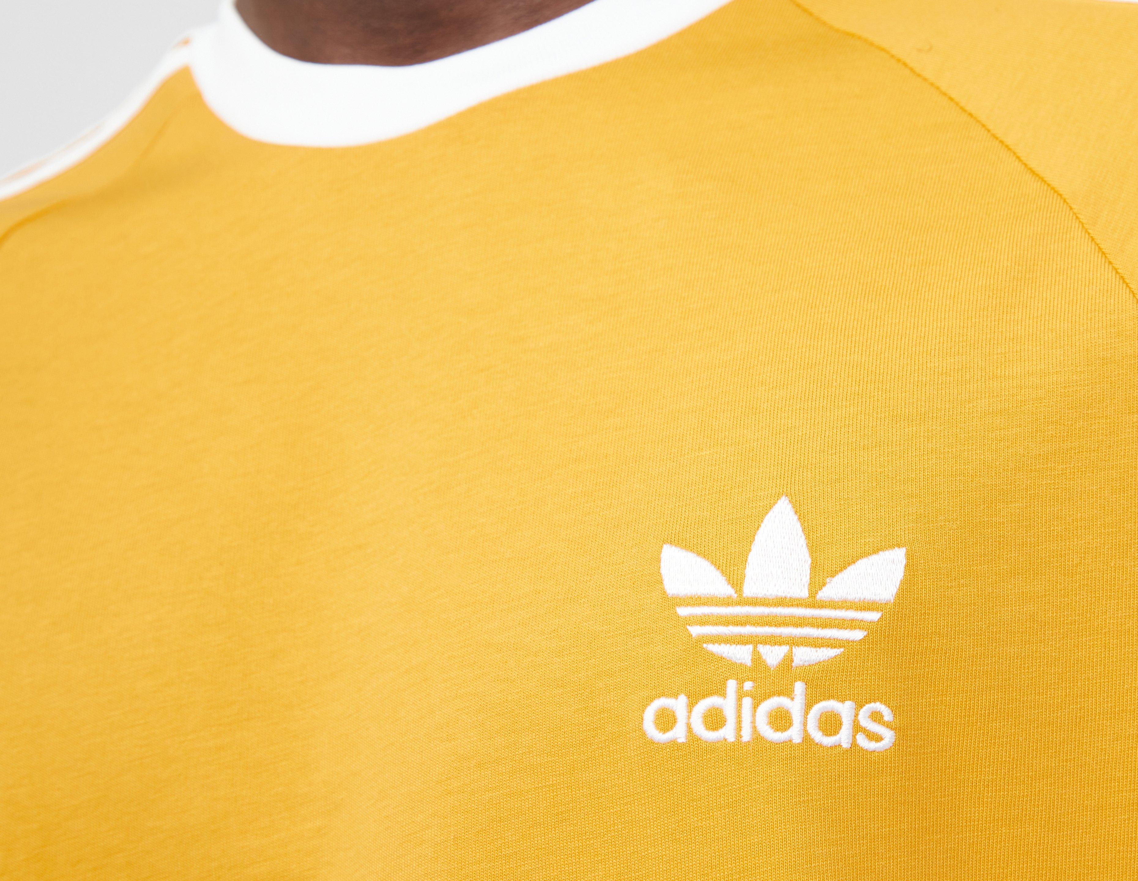 Adidas 3 stripes tee yellow on sale