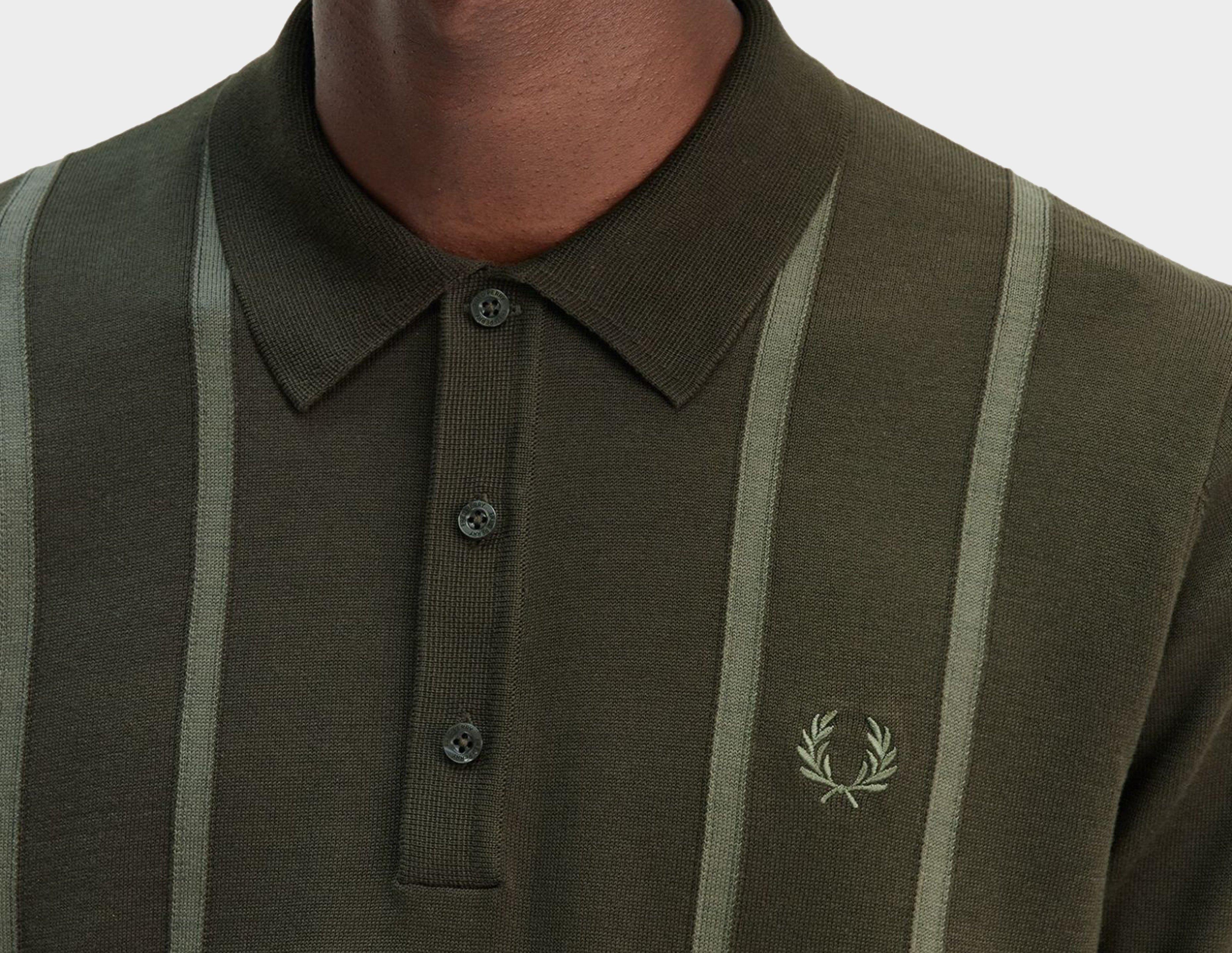 Fred Perry Vertical Stripe 1/2 Zip Knit