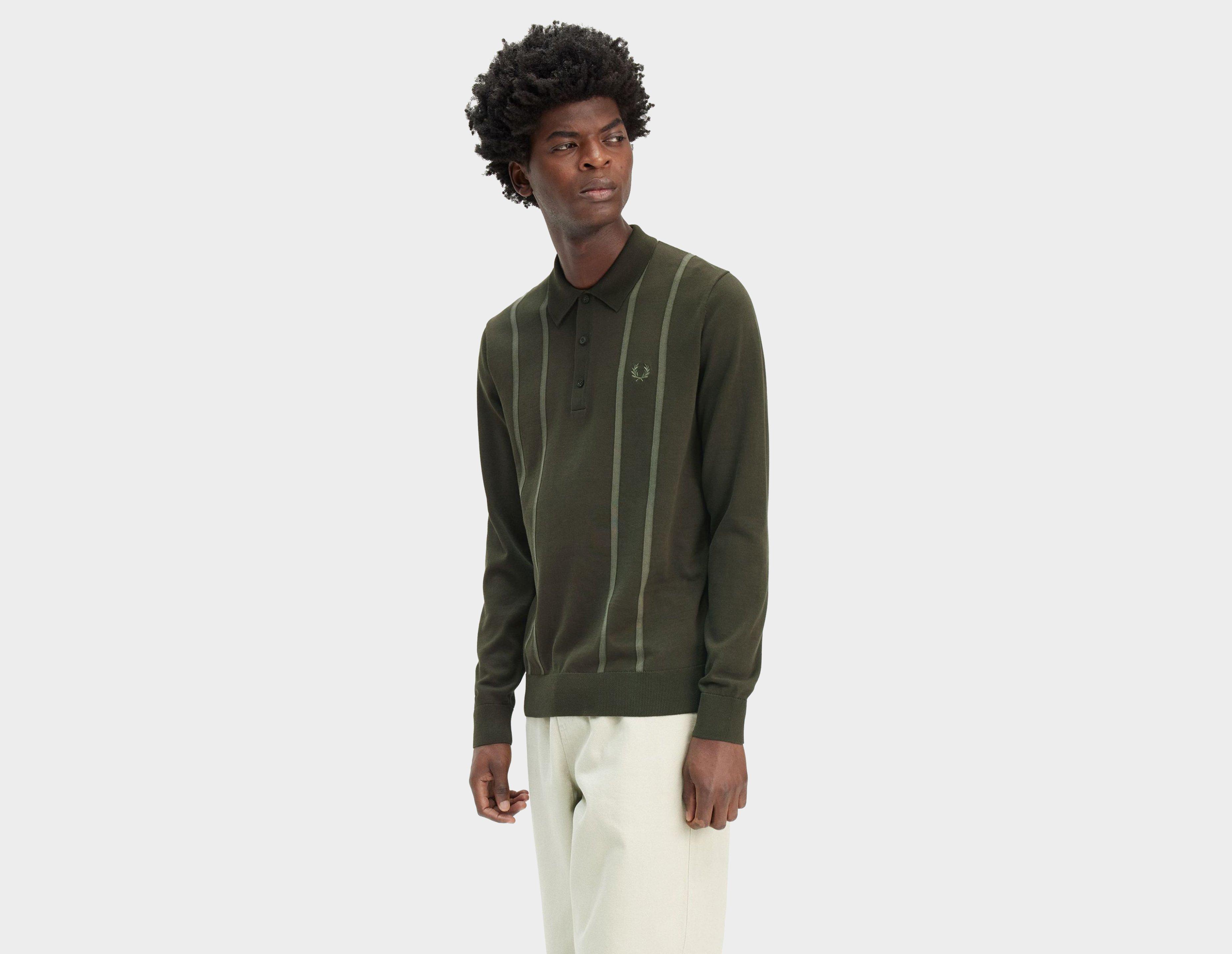 Fred Perry Vertical Stripe 1/2 Zip Knit