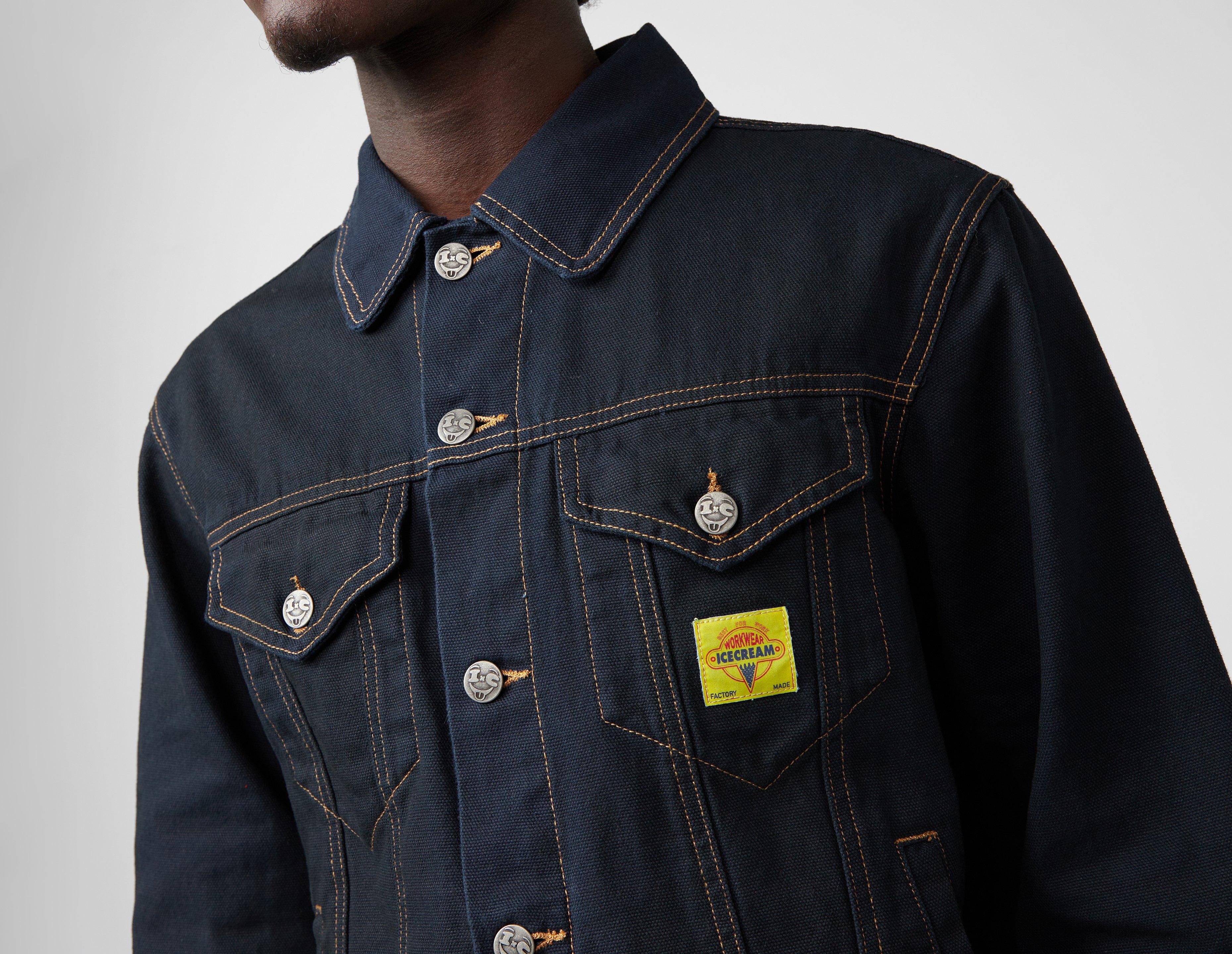 ICECREAM Oil Stained Denim Trucker Jacket