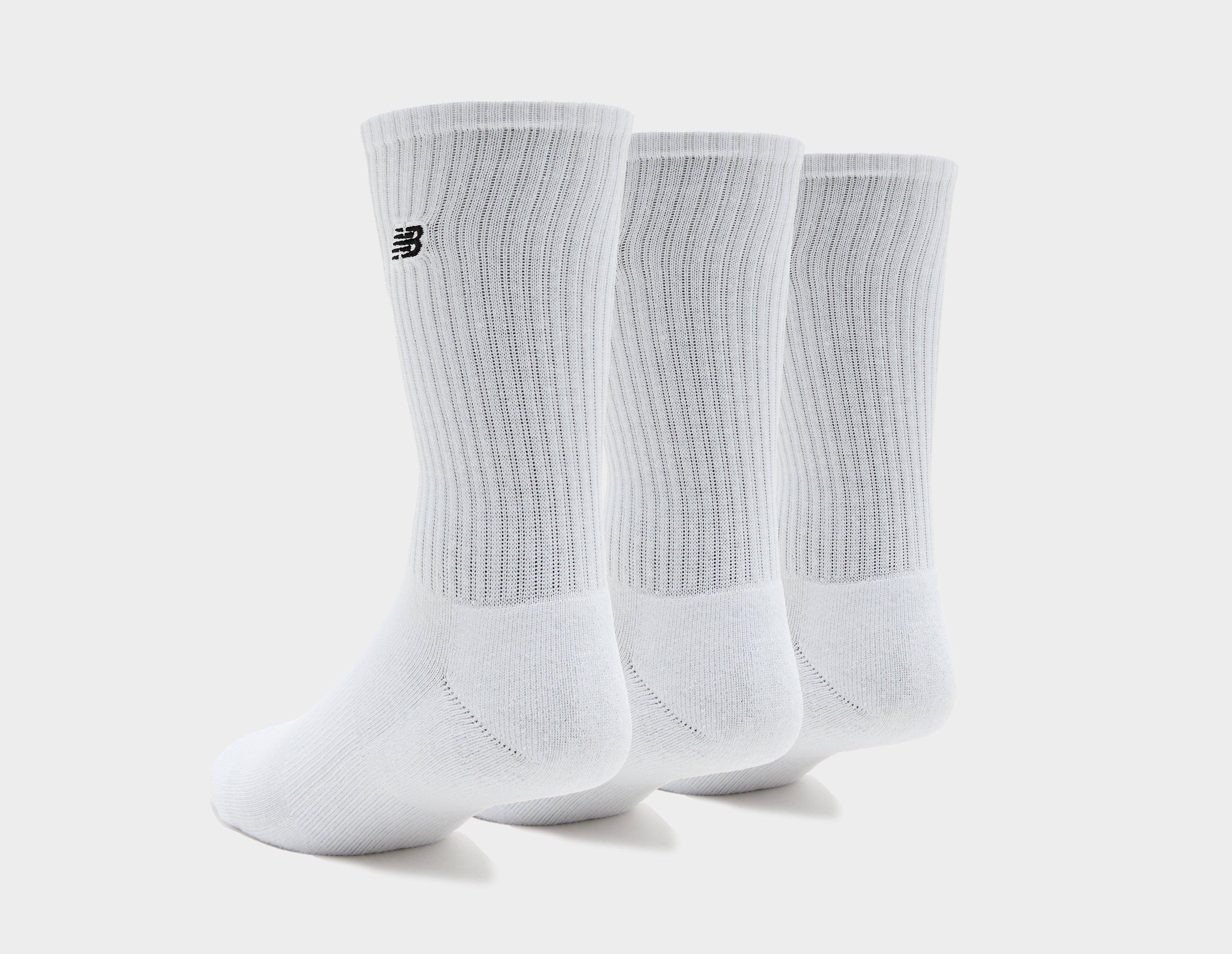 White New Balance Logo Socks 3 Pack size Ireland
