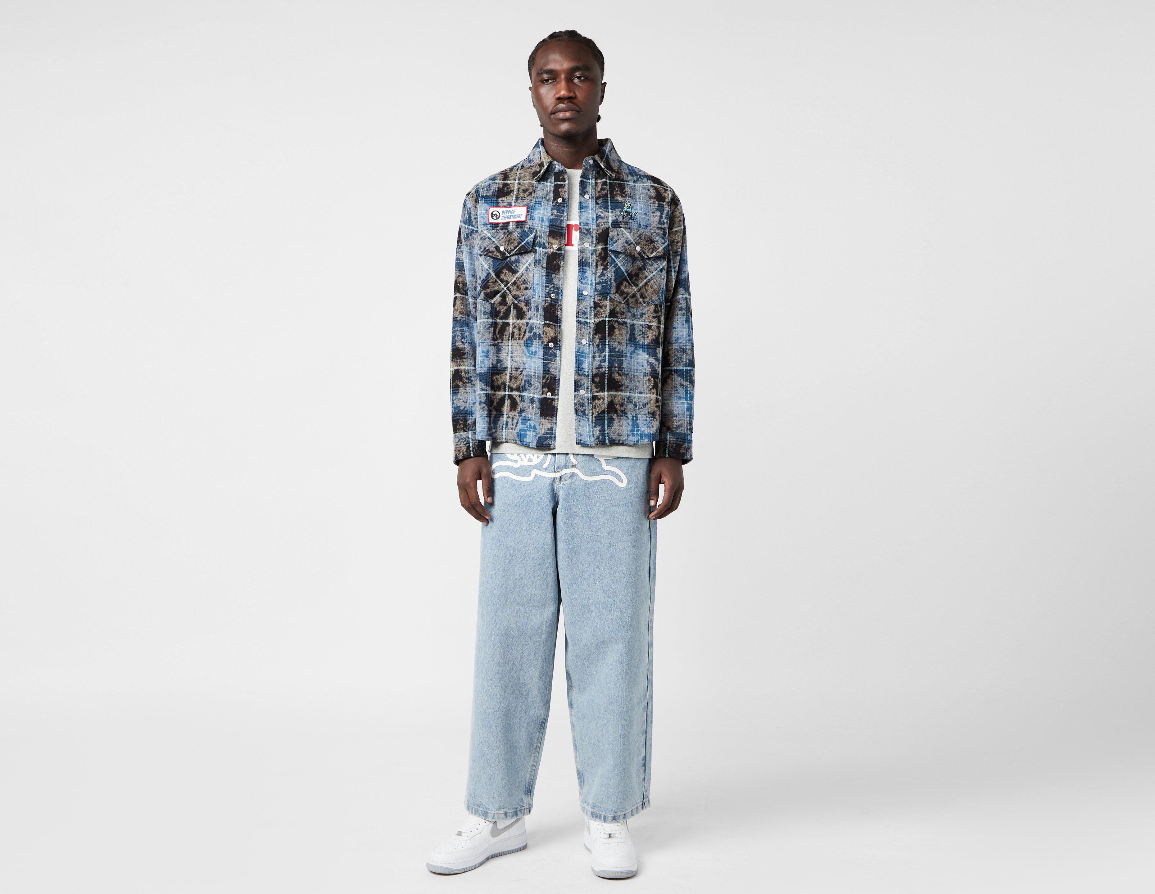 ICECREAM Acid Wash Check Shirt