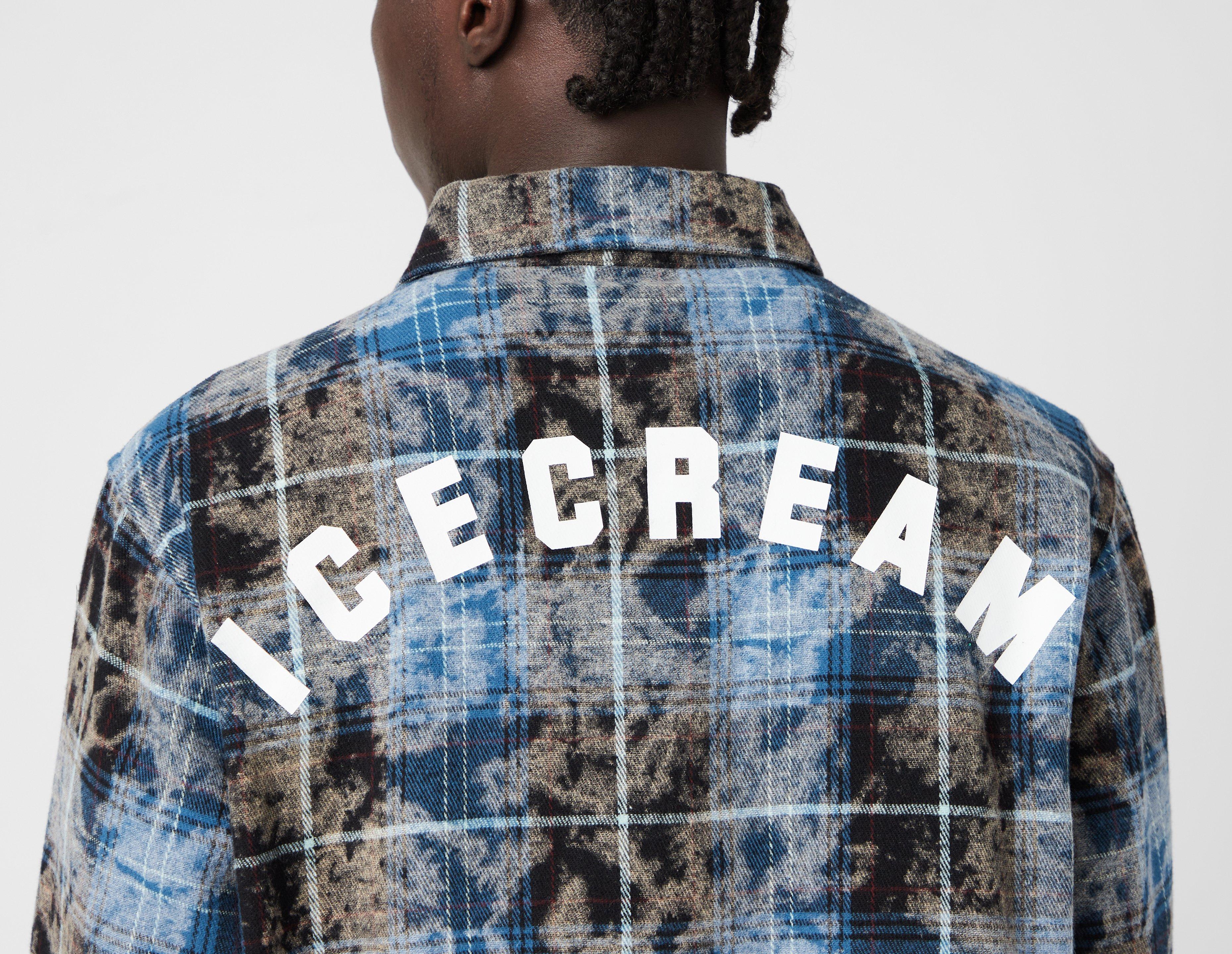 ICECREAM Acid Wash Check Shirt