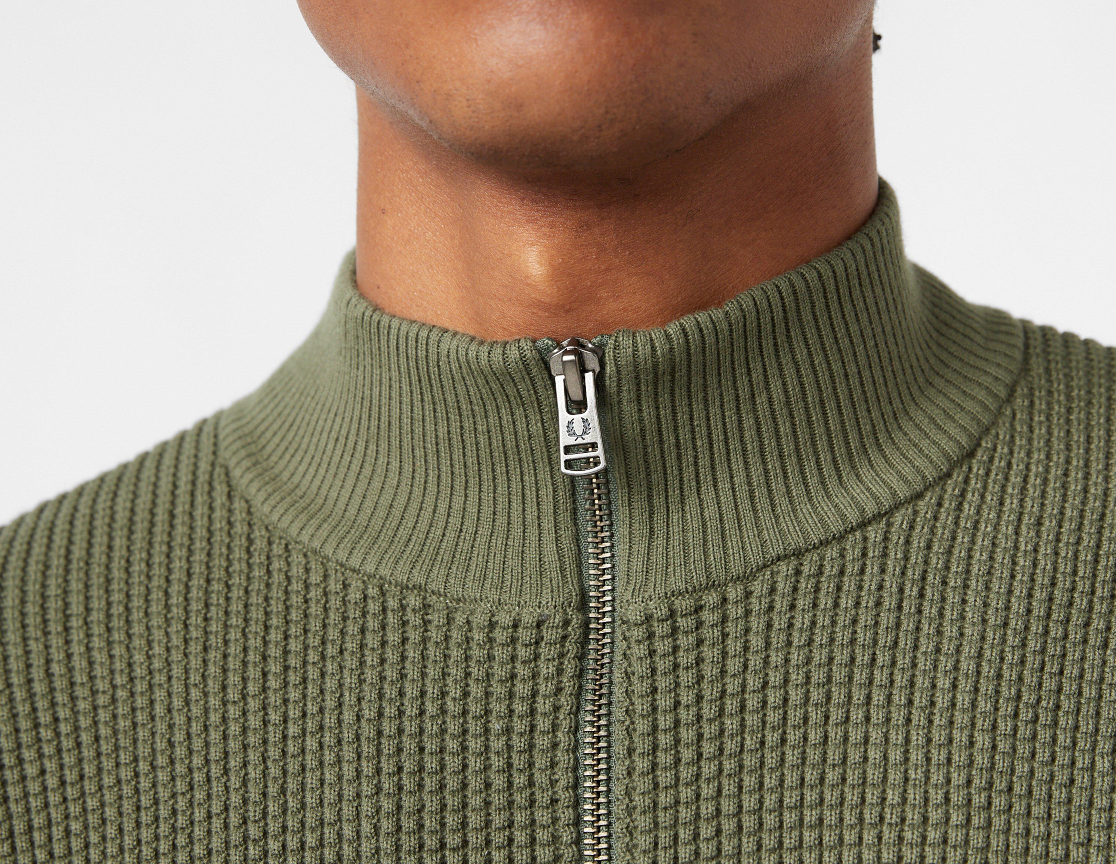 Fred Perry Waffle 1/2 Zip Sweatshirt