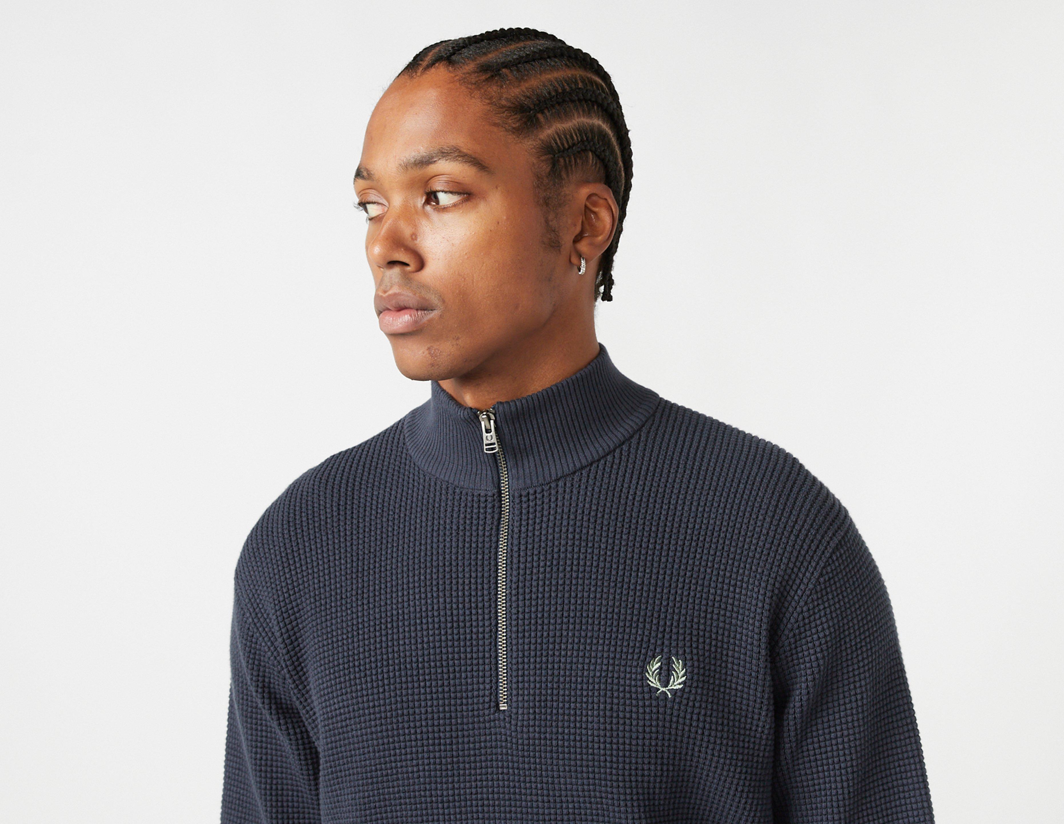 Fred Perry Waffle 1/4 Zip Sweatshirt