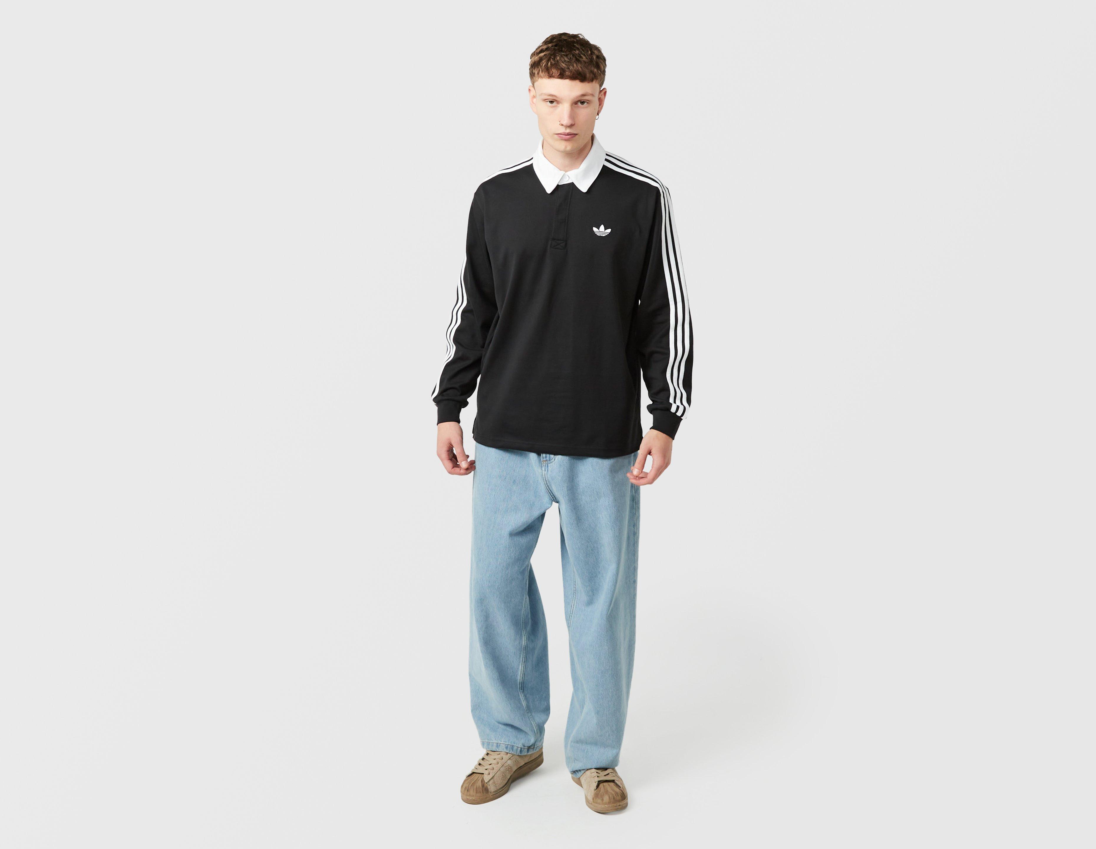 adidas Originals 3-Stripes Rugby Long Sleeve Polo