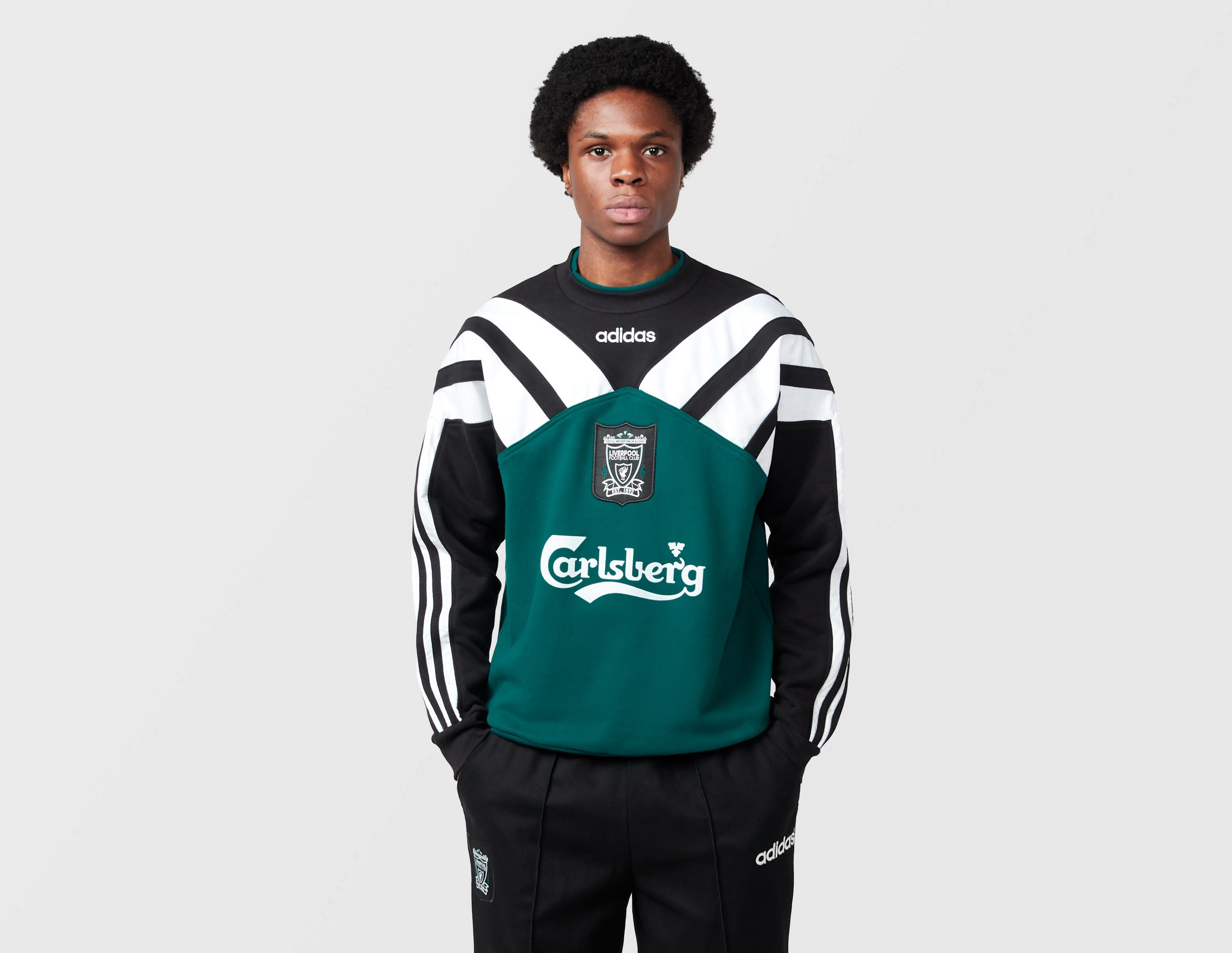 Green adidas x Liverpool FC 95/96 Away Crew Sweatshirt | size?