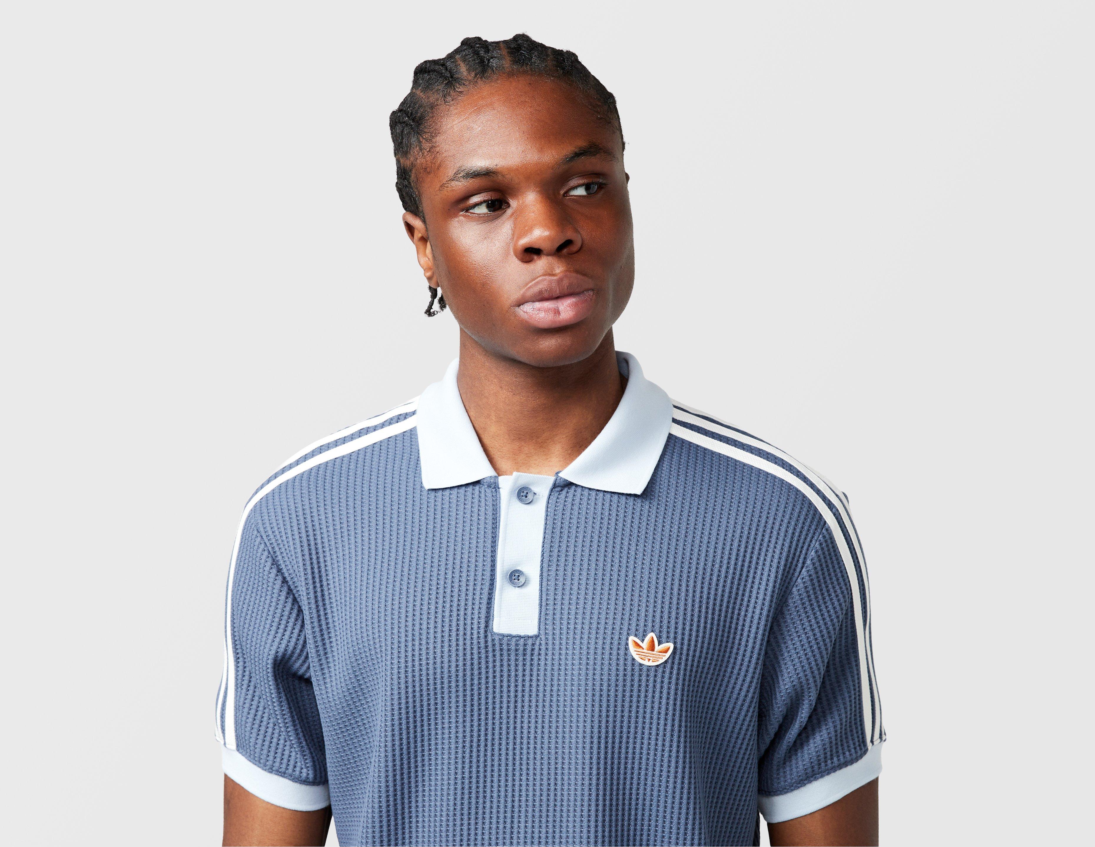 adidas Originals 3-Stripes Waffle Knit Polo Shirt