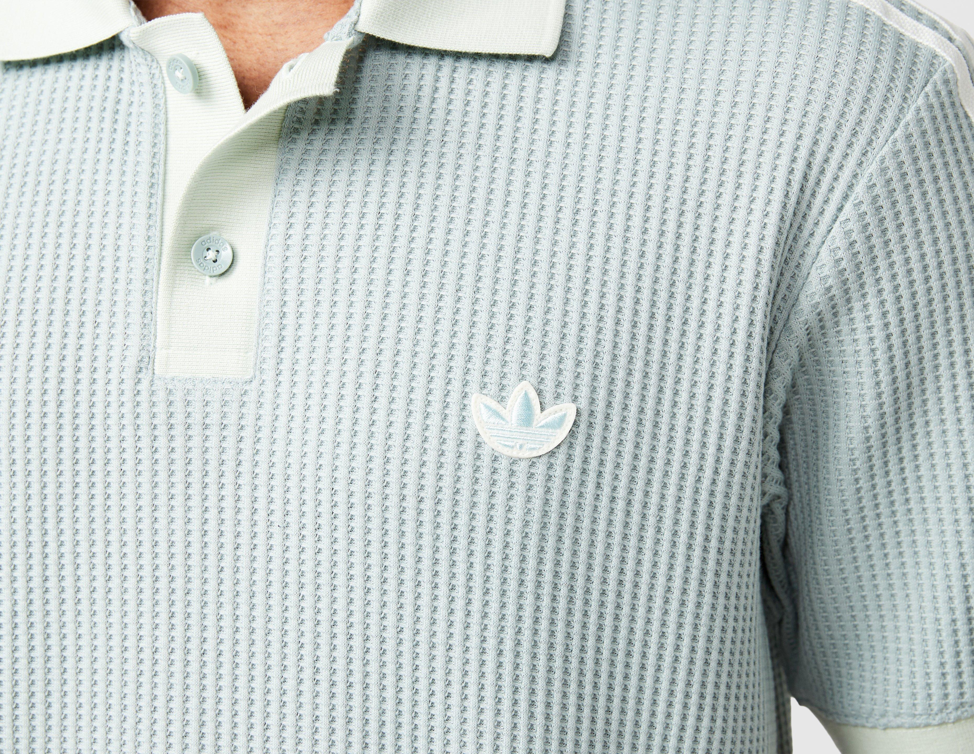 adidas Originals 3-Stripes Waffle Knit Polo Shirt