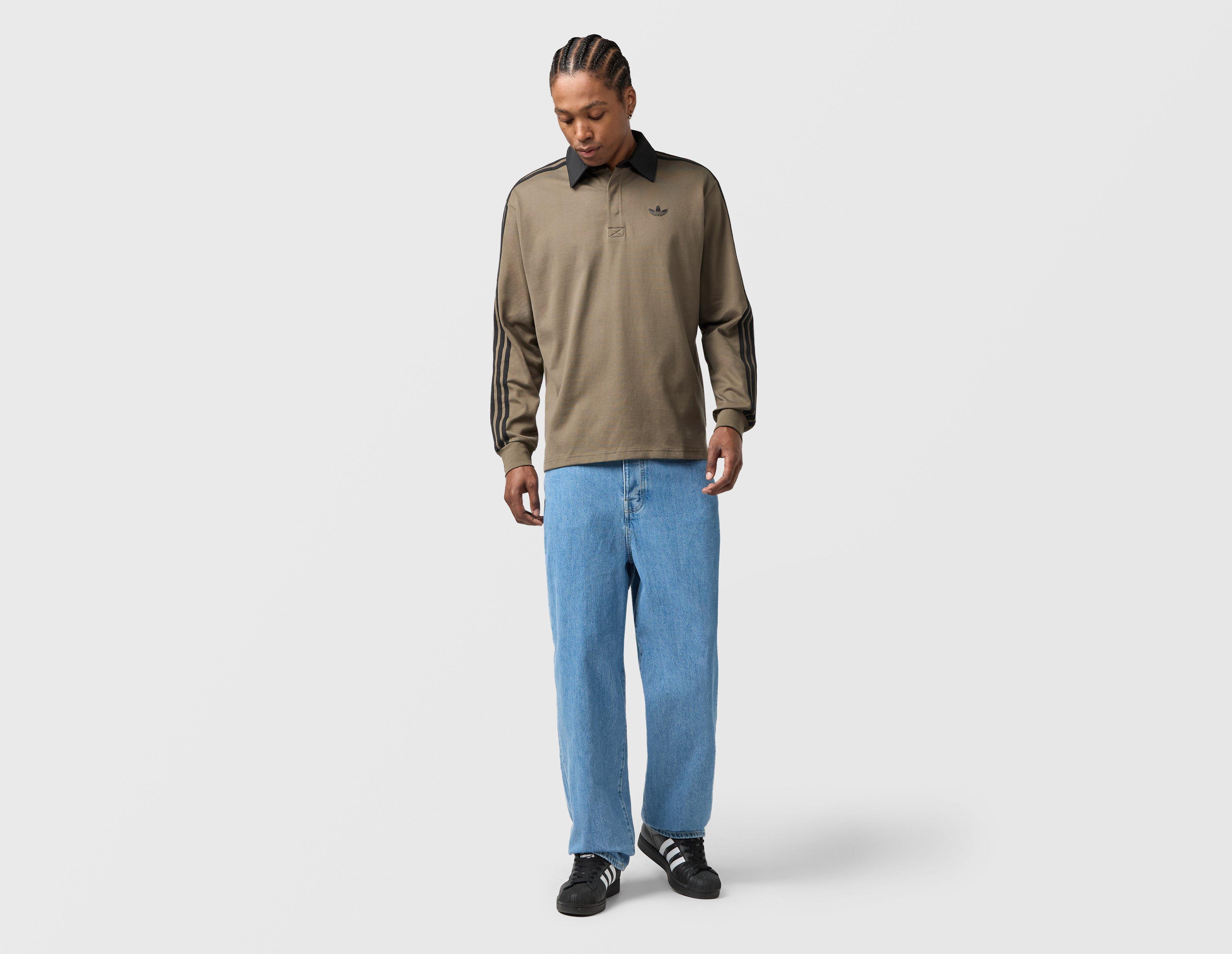 adidas Originals 3-Stripes Rugby Long Sleeve Polo Shirt