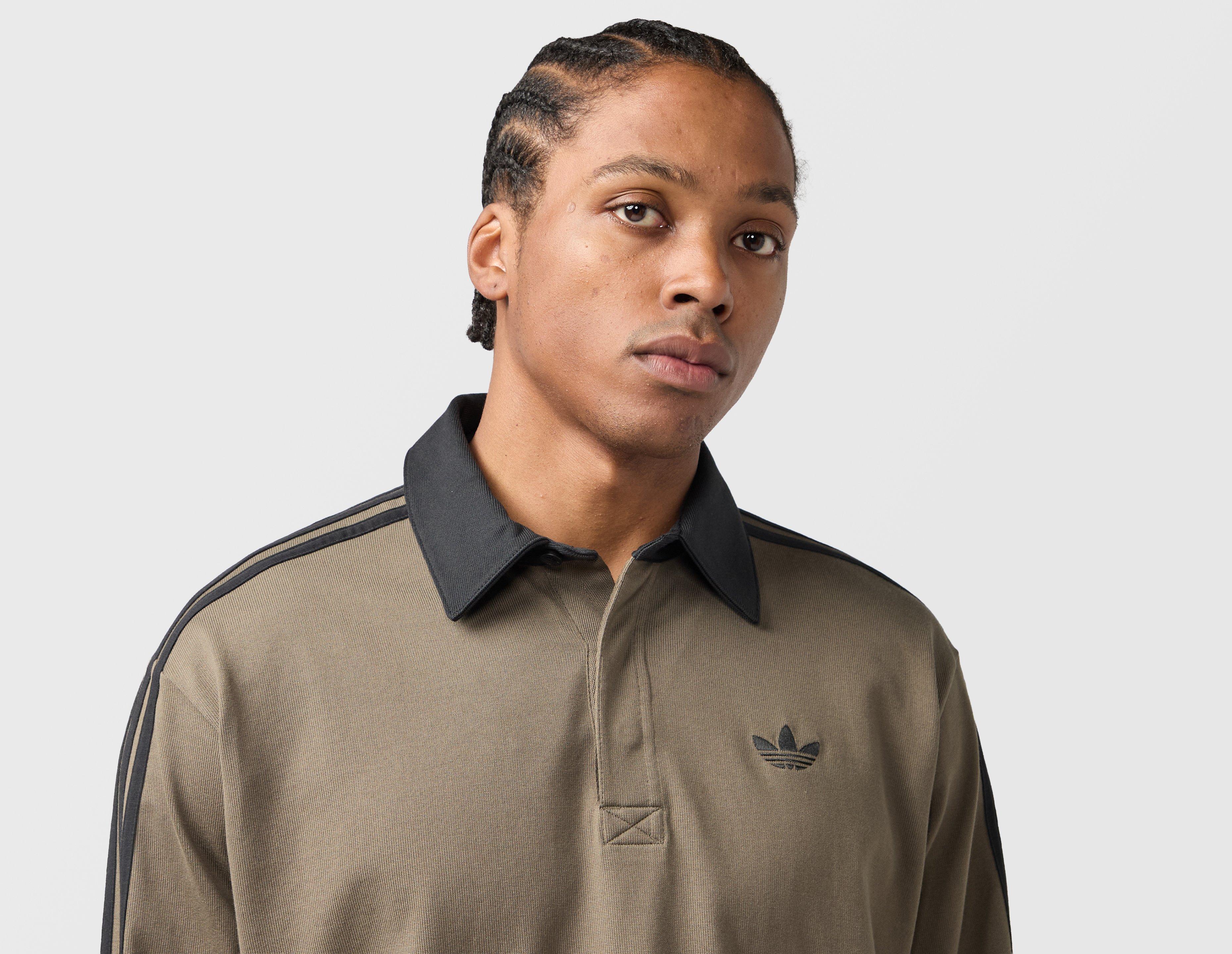 adidas Originals 3-Stripes Rugby Long Sleeve Polo Shirt