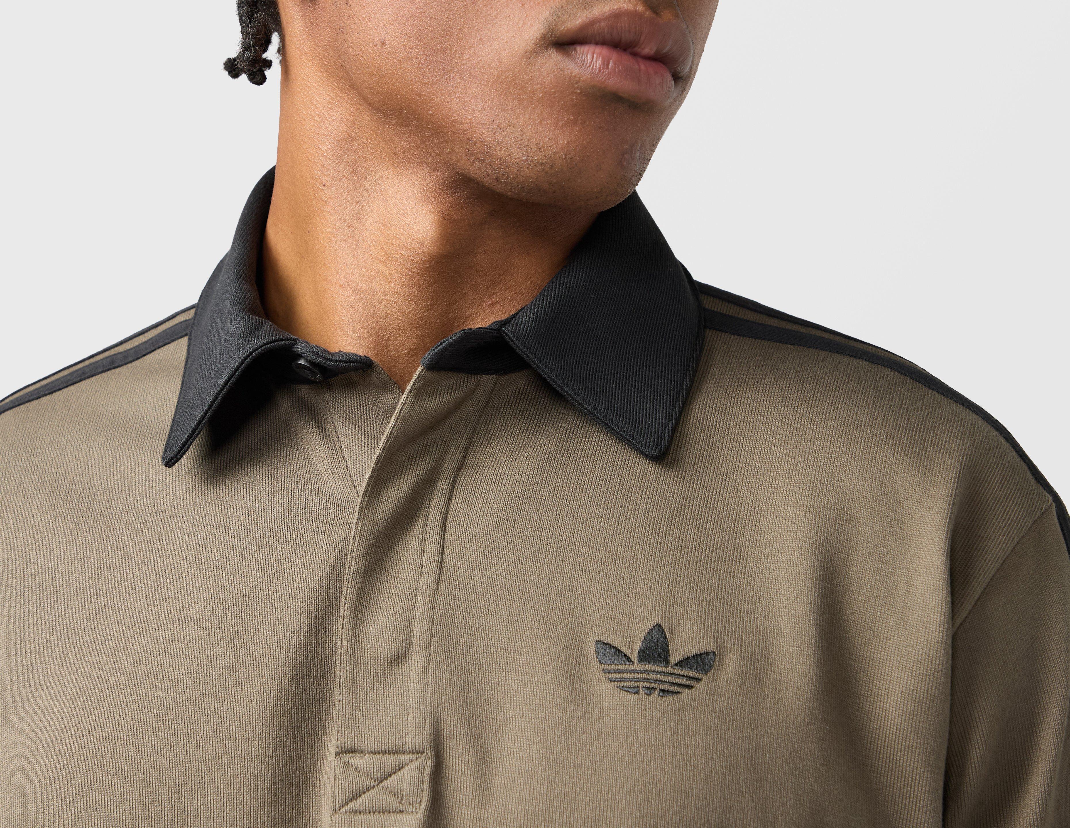 adidas Originals 3-Stripes Rugby Long Sleeve Polo Shirt