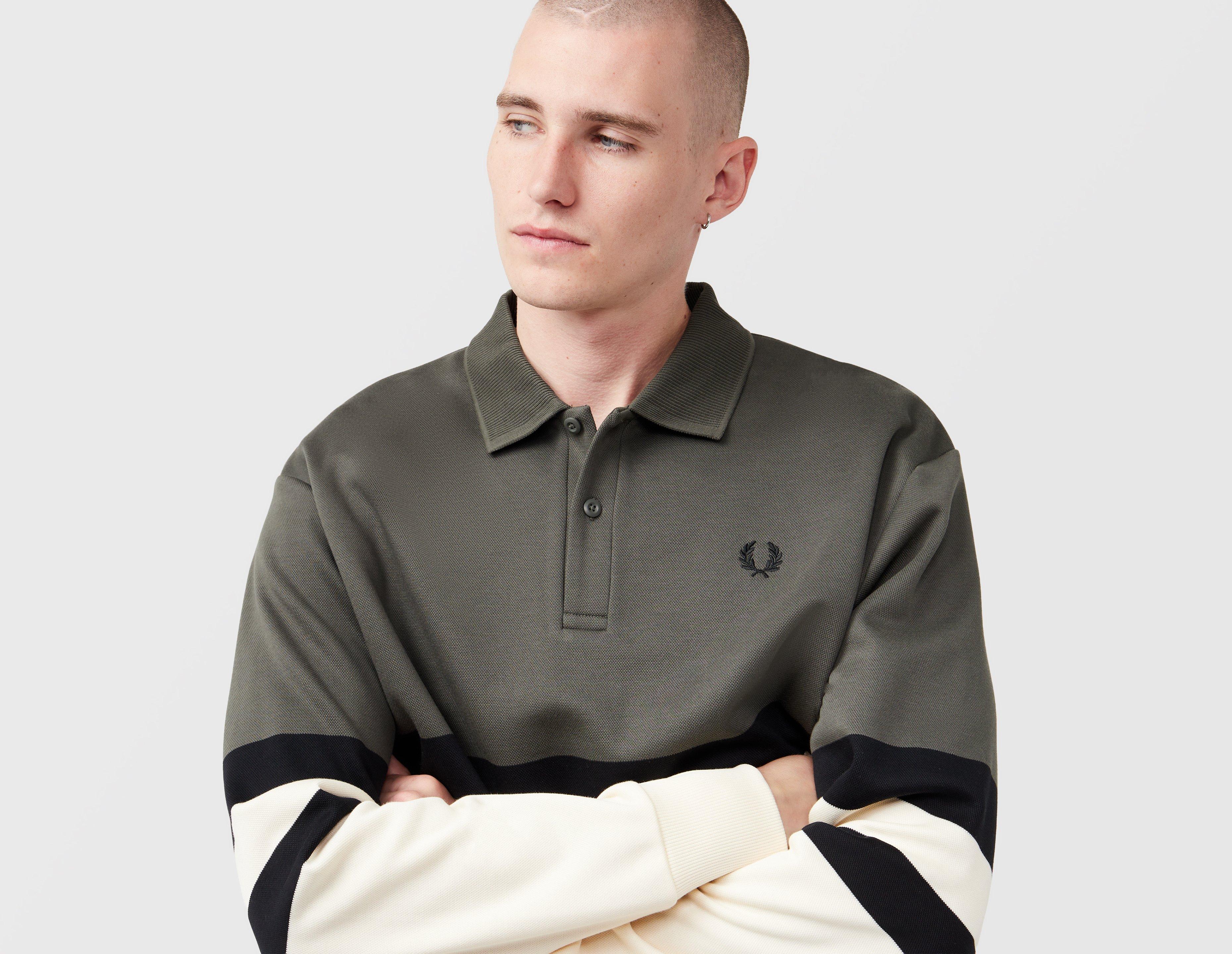 Fred Perry Colour Block Collared Sweatshirt