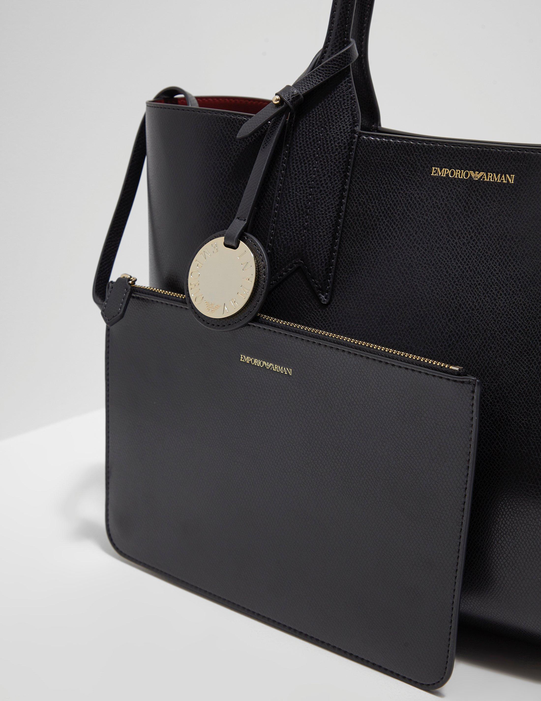 black armani man bag