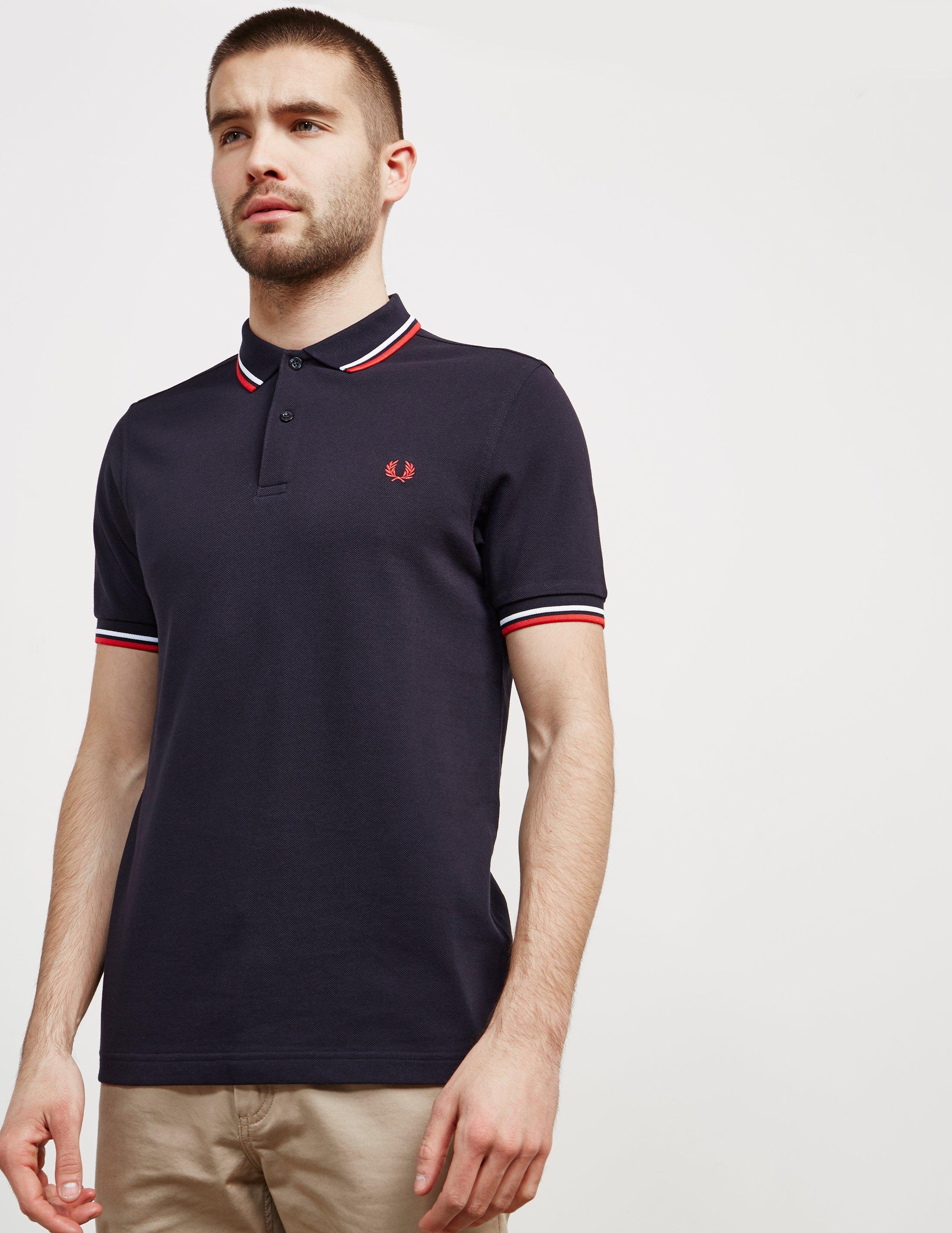 pink fred perry polo shirt mens