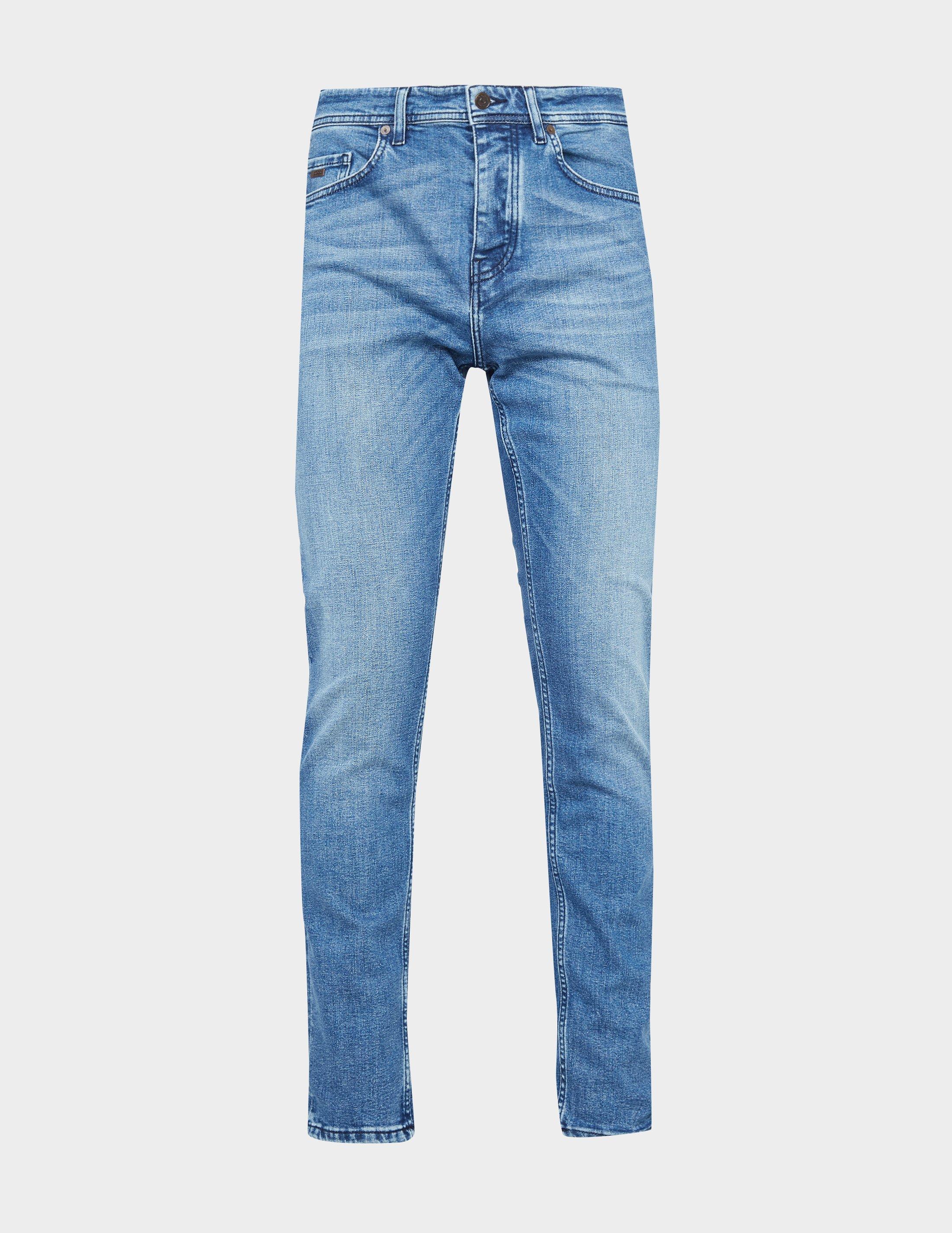 Blue BOSS Taber Stretch Tapered Jeans 