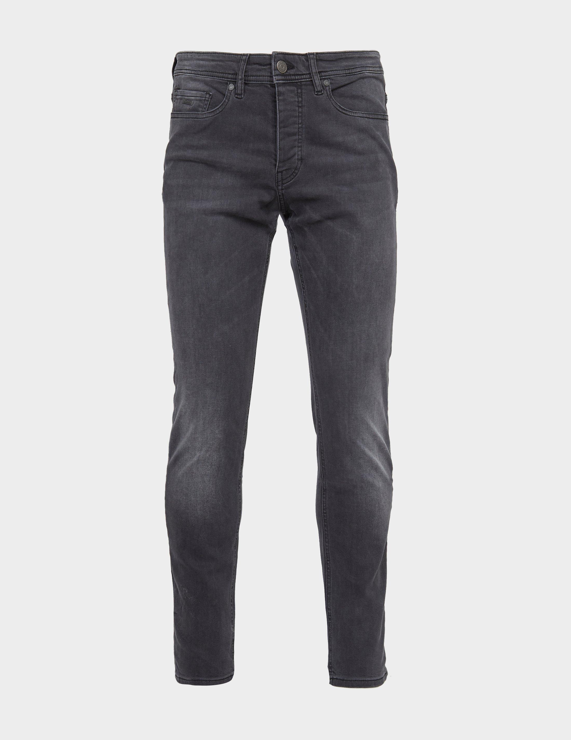 Grey BOSS Taber Stretch Tapered Jeans 