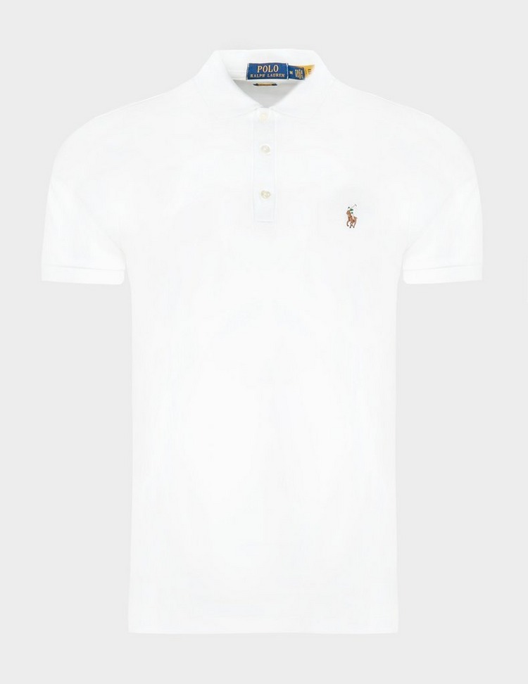 White Polo Ralph Lauren Pima Short Sleeve Polo Shirt | Tessuti