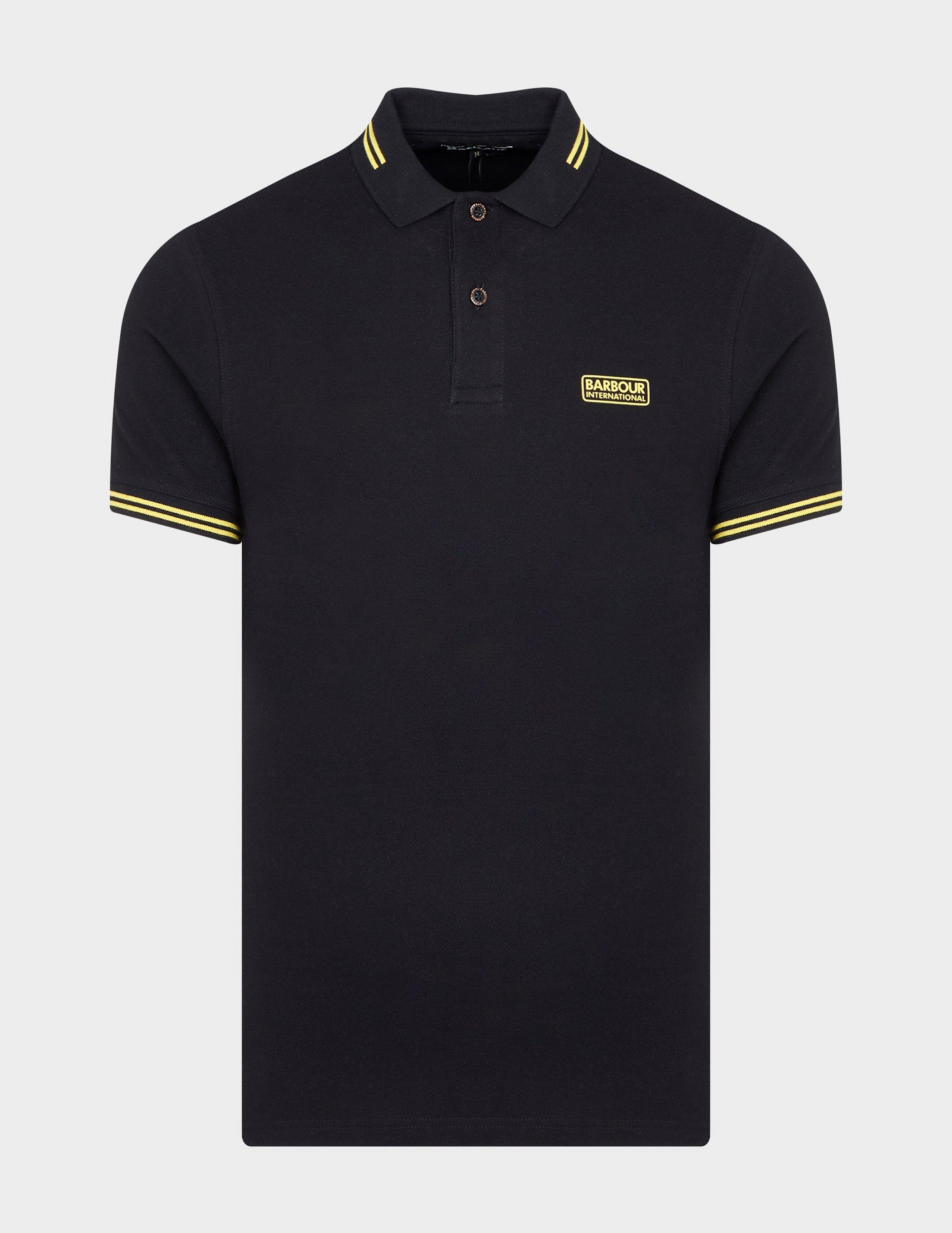 barbour black polo